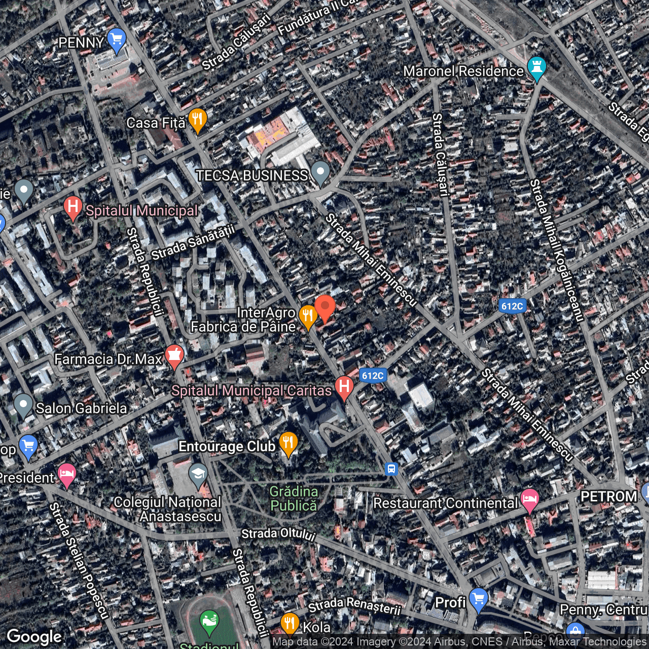 Poza harta hybrid, zoom 16, adresa Rosiori de Vede, str. Carpati nr. 60, , judetul