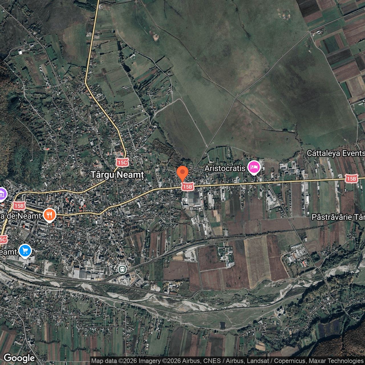 Poza harta hybrid, zoom 14, adresa Târgu Neamţ, str. Libertăţii nr. 1, jud. Neamţ, , judetul
