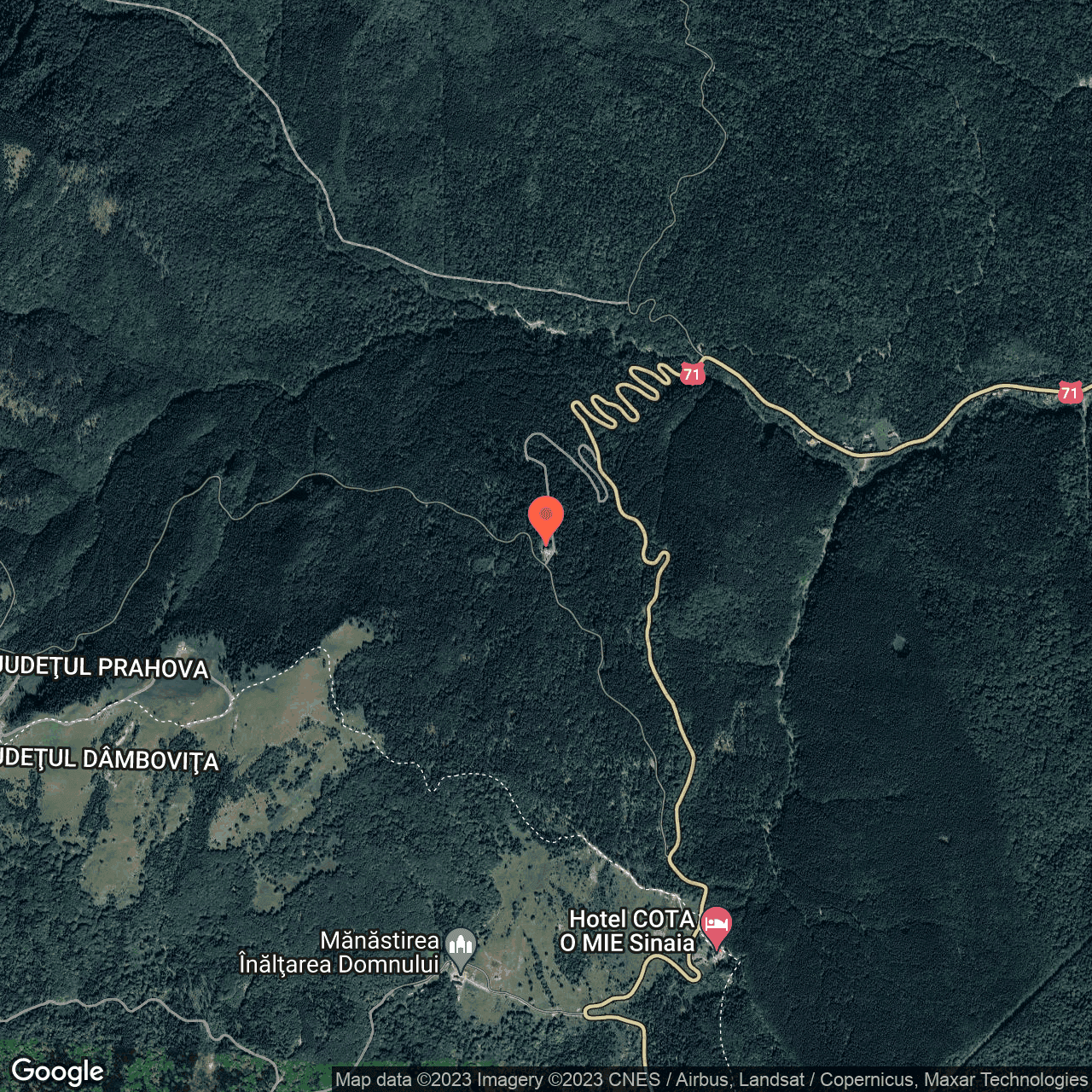 Poza harta hybrid, zoom 14, adresa Cabana Cuibul Dorului, , judetul