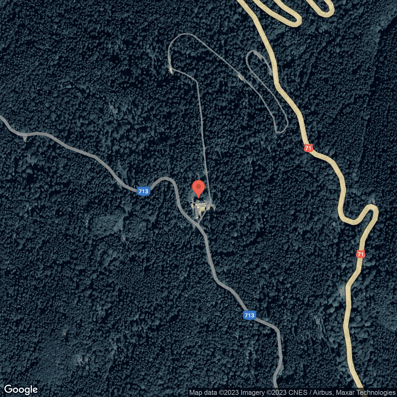Poza harta hybrid, zoom 16, adresa Cabana Cuibul Dorului, , judetul
