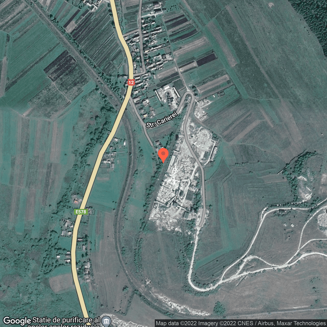 Poza harta hybrid, zoom 16, adresa Voslabeni, judetul Harghita