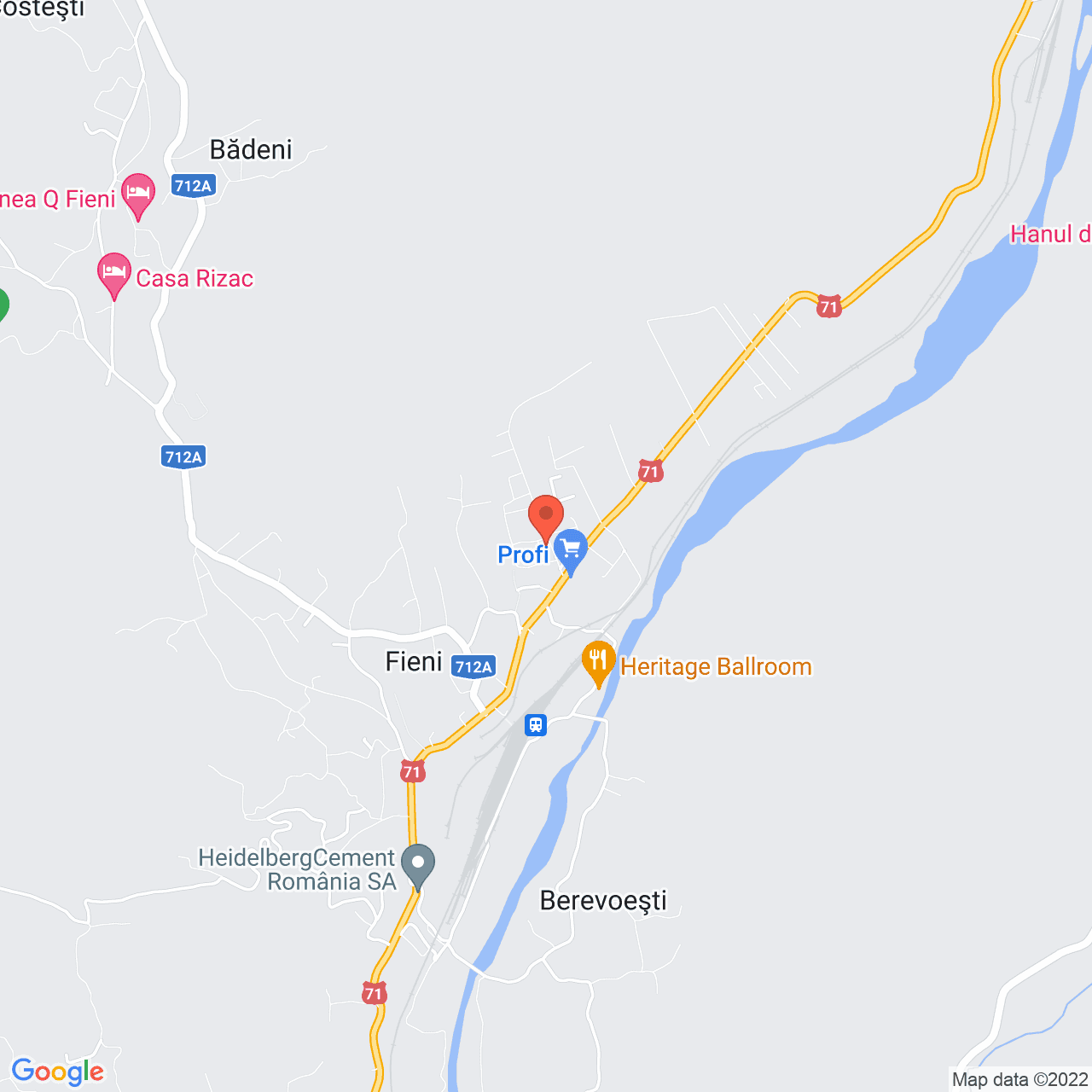 Poza harta streetview, zoom 14, adresa Fieni, Fieni, judetul Dambovita