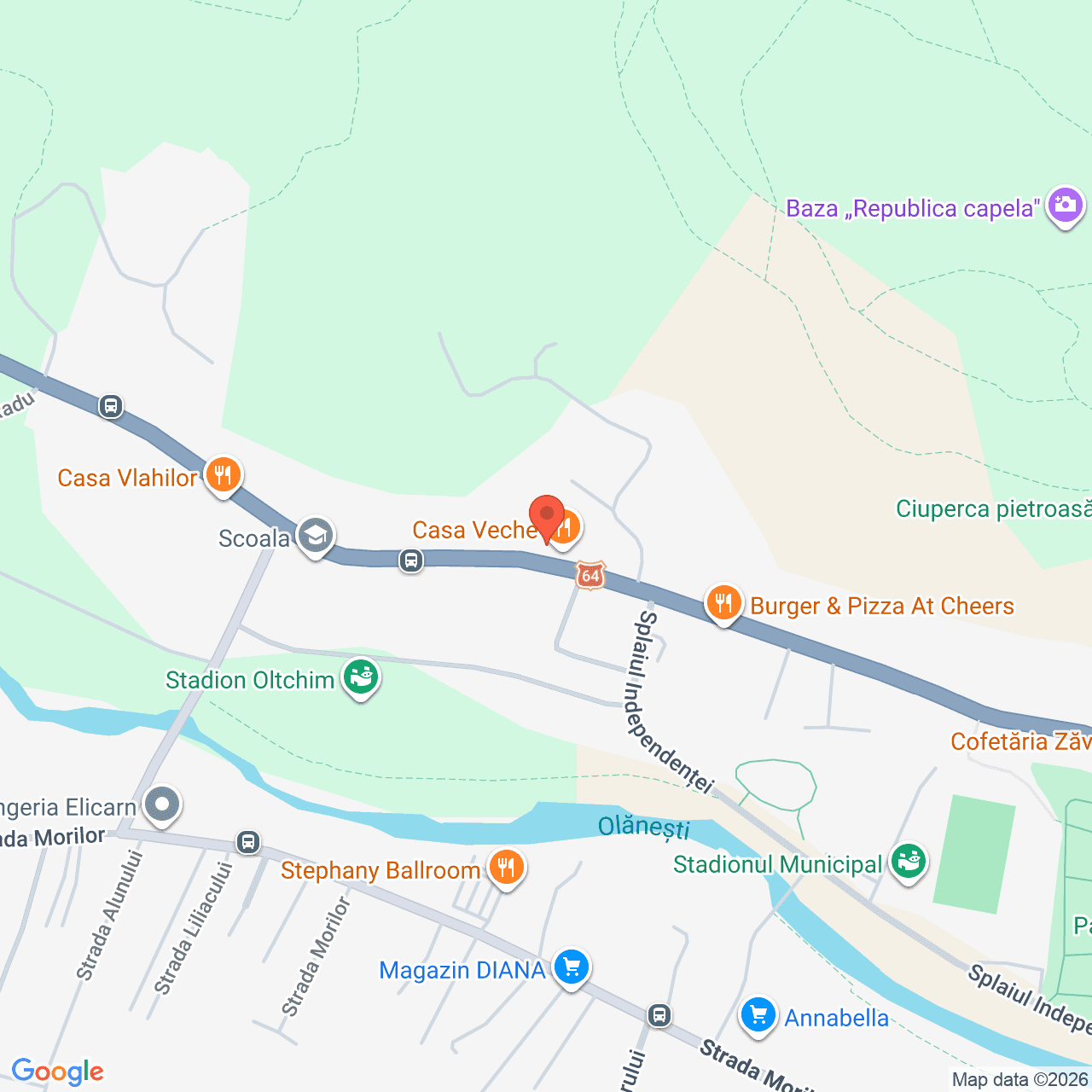Poza harta streetview, zoom 16, adresa strada Stirbei Voda nr. 164 - 166 Ramnicu Valcea, , judetul