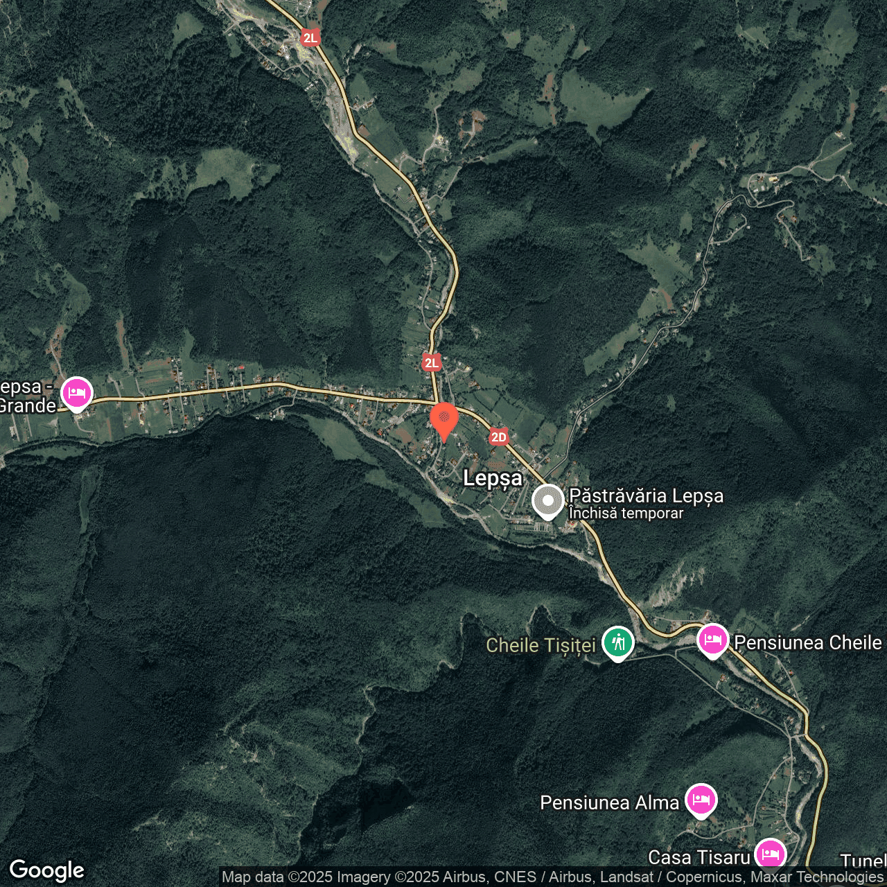 Poza harta hybrid, zoom 14, adresa Lepșa, comuna Tulnici, județul Vrancea, , judetul