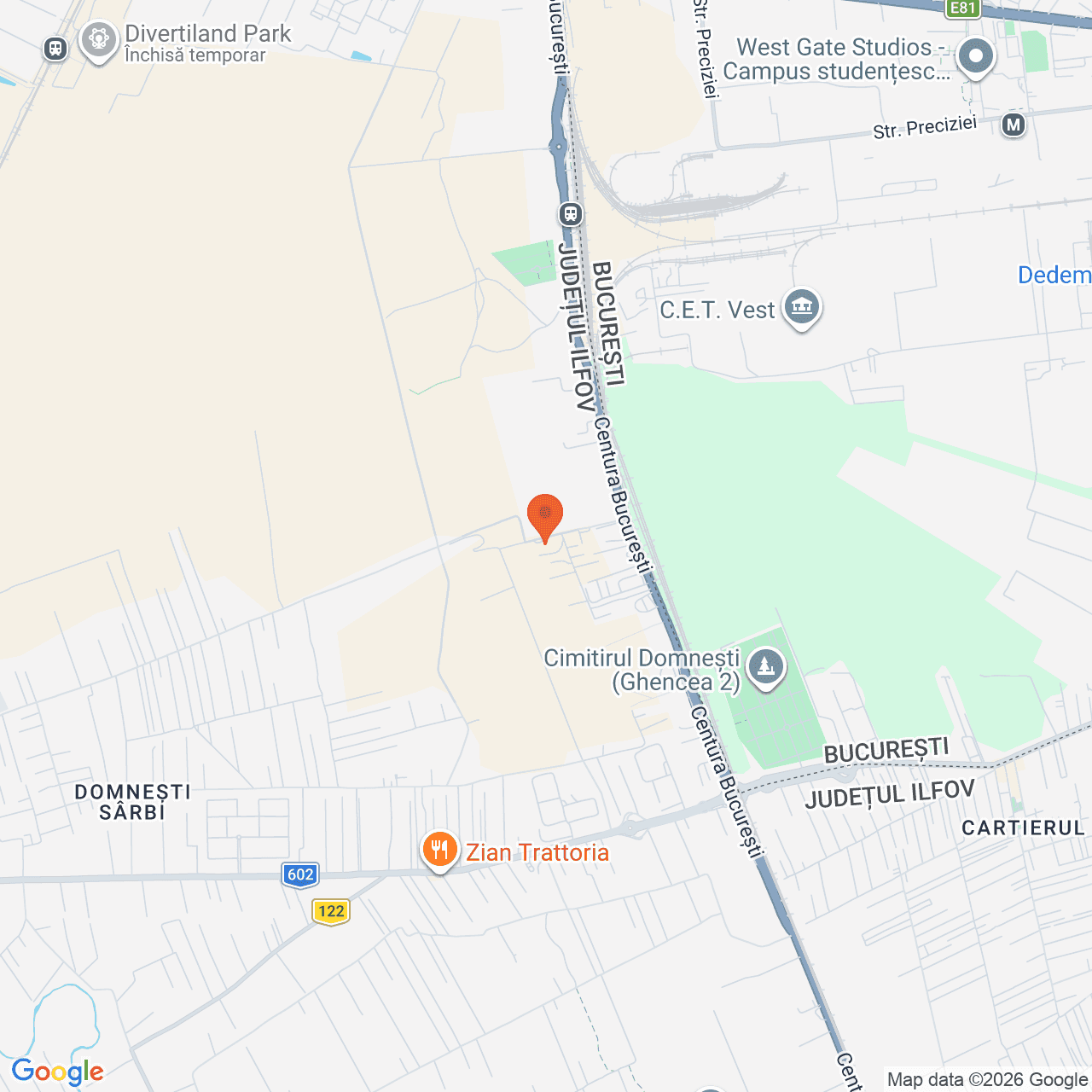 Poza harta streetview, zoom 14, adresa Domnesti Ilfov, , judetul