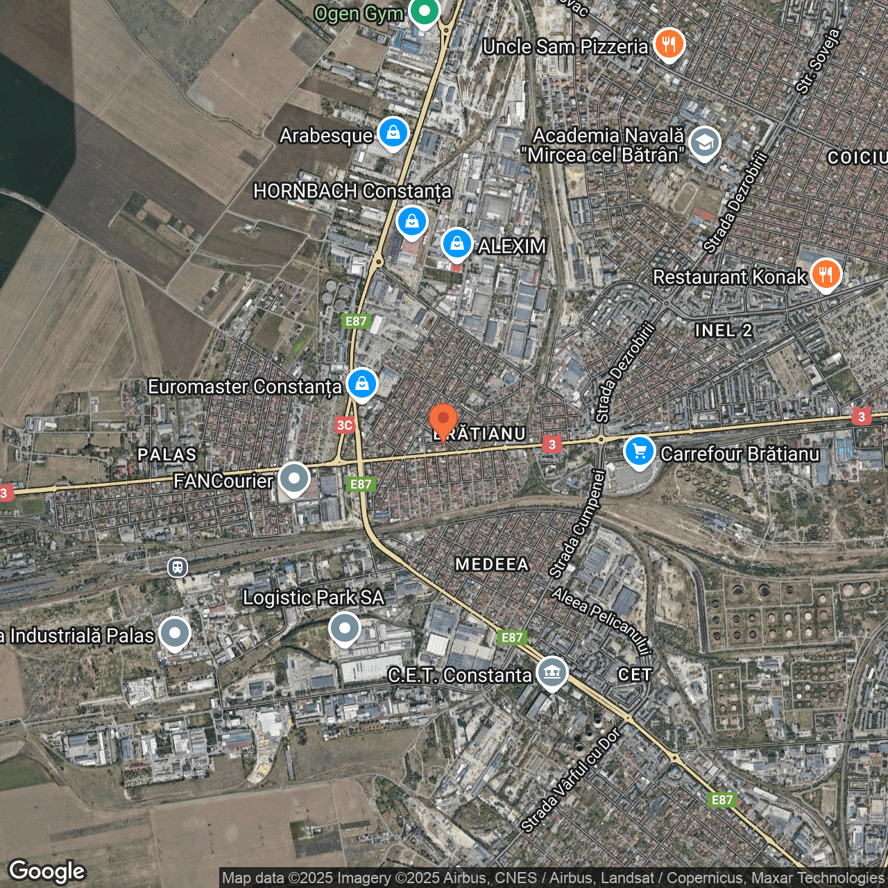 Poza harta hybrid, zoom 14, adresa Constanta, str. Calistrat Hogaș nr.1bis, , judetul