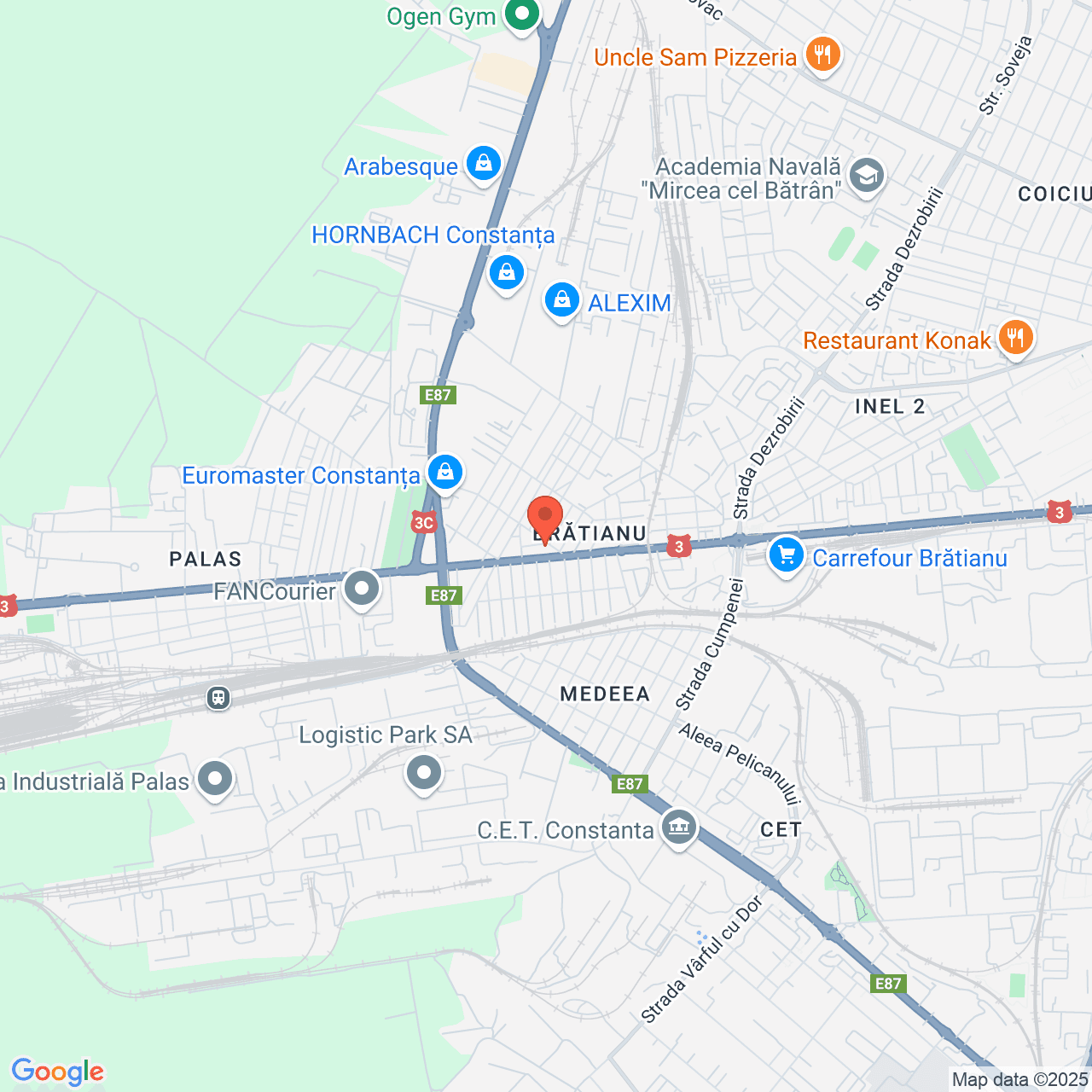 Poza harta streetview, zoom 14, adresa Constanta, str. Calistrat Hogaș nr.1bis, , judetul