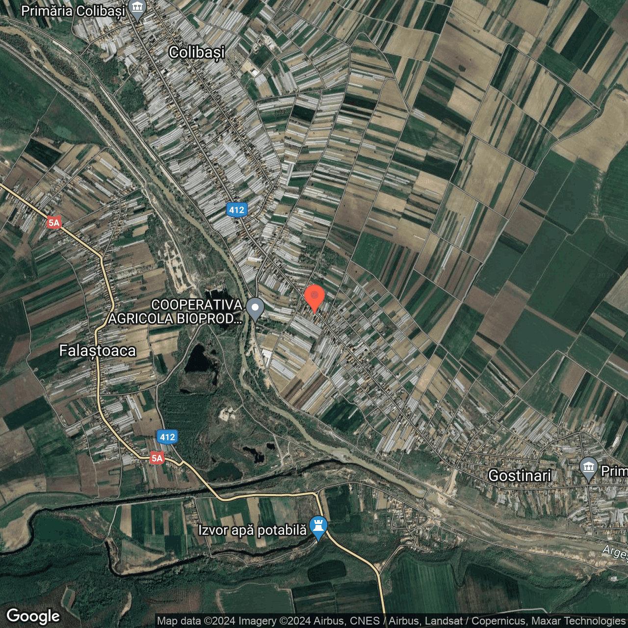 Poza harta hybrid, zoom 14, adresa Colibași, str. Principală nr. 347, jud. Giurgiu, , judetul