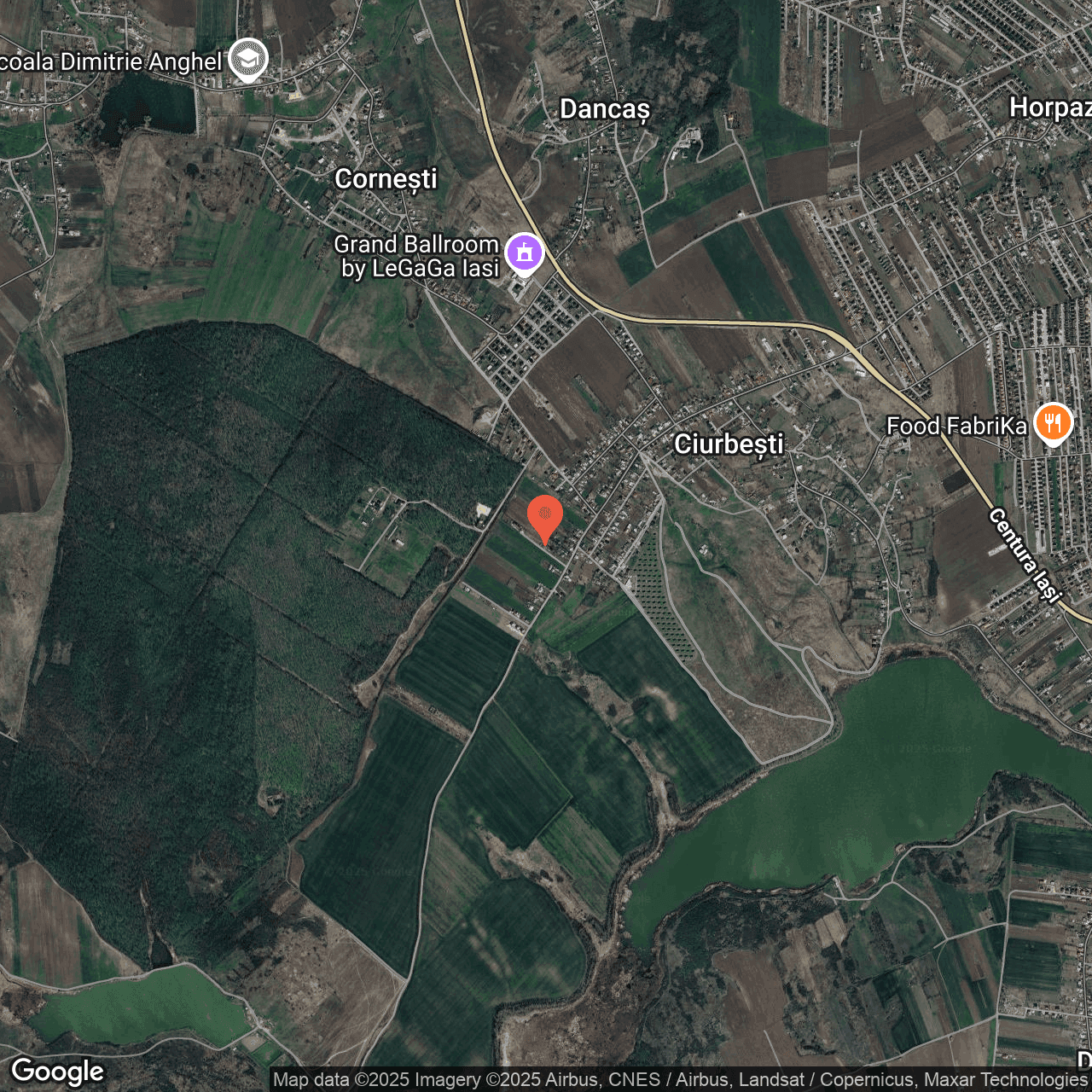 Poza harta hybrid, zoom 14, adresa Miroslava Iasi, , judetul