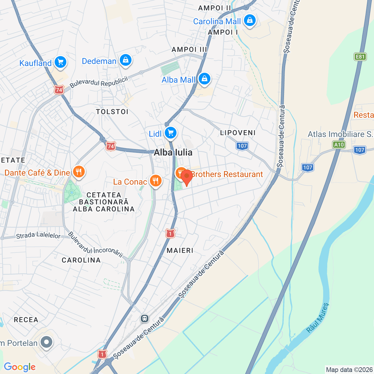 Poza harta streetview, zoom 14, adresa Alba Iulia, str. Primăverii nr. 3, , judetul
