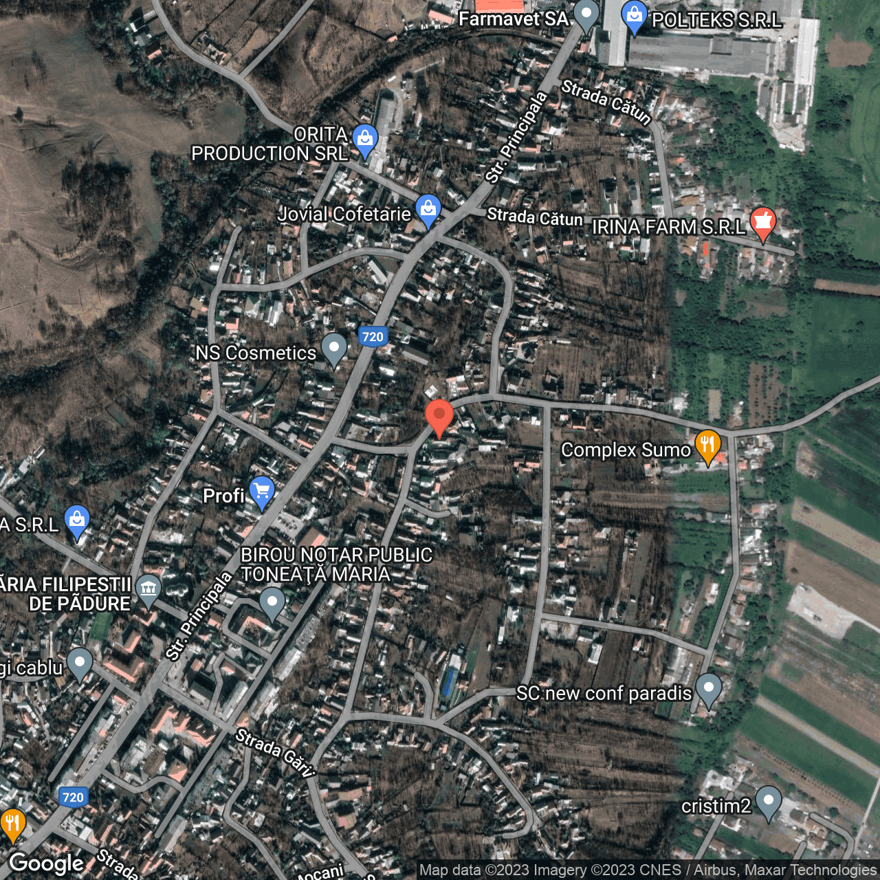 Poza harta hybrid, zoom 16, adresa Filipestii de Padure, , judetul