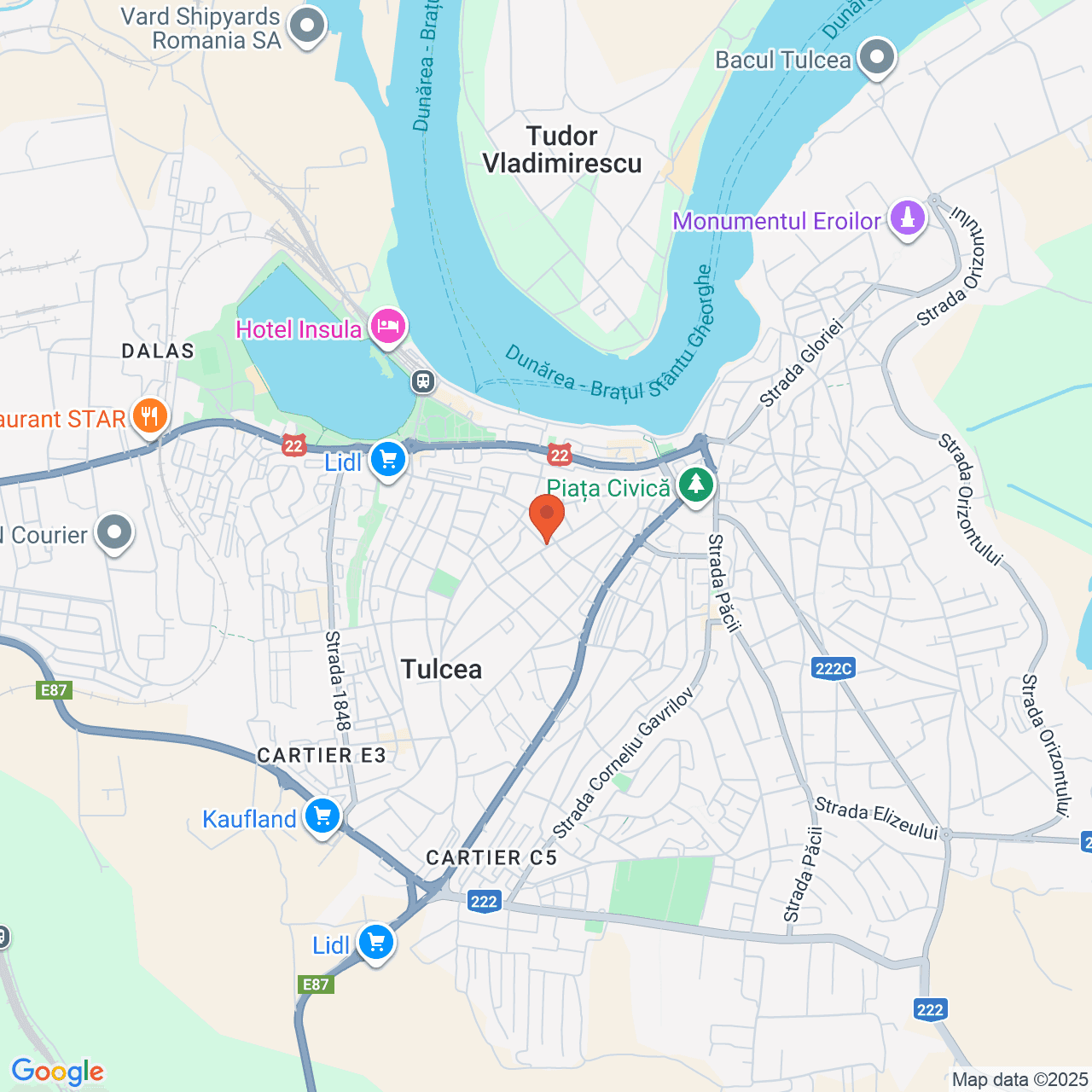 Poza harta streetview, zoom 14, adresa strada Trandafirilor nr. 26 Tulcea, , judetul