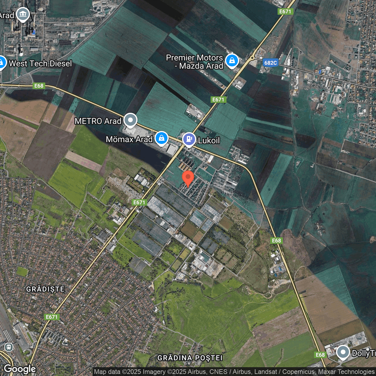 Poza harta hybrid, zoom 14, adresa Arad, strada Augustus nr.13, , judetul