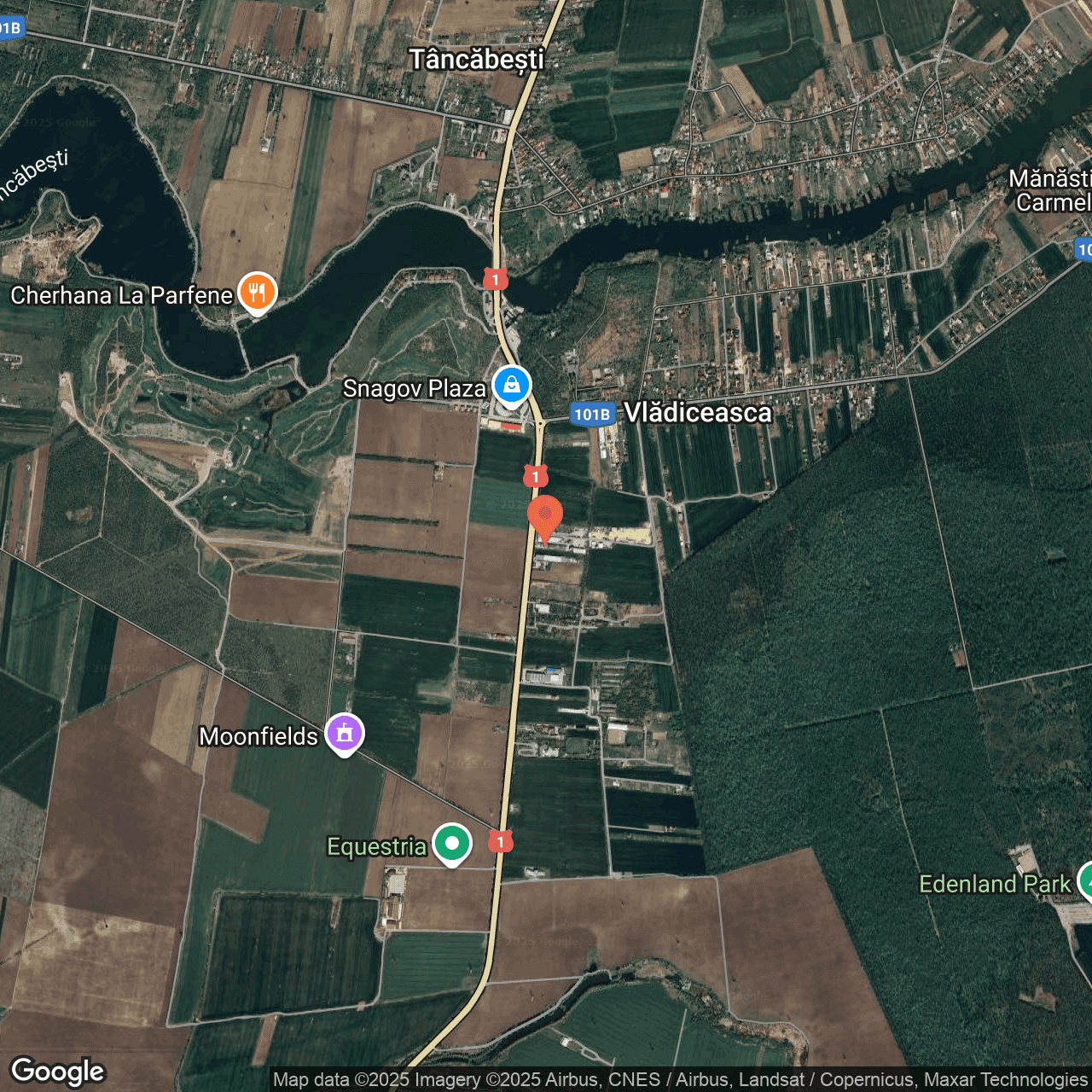 Poza harta hybrid, zoom 14, adresa Tancabesti Snagov, , judetul