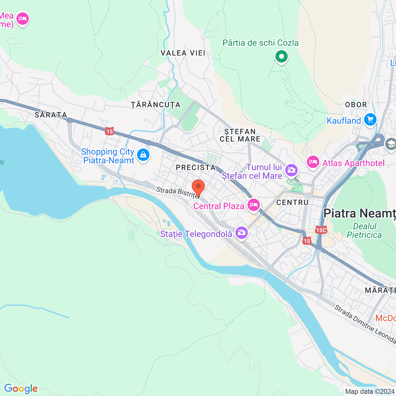 Poza harta streetview, zoom 14, adresa Piatra Neamț, Str. Bistriței nr. 55, , judetul