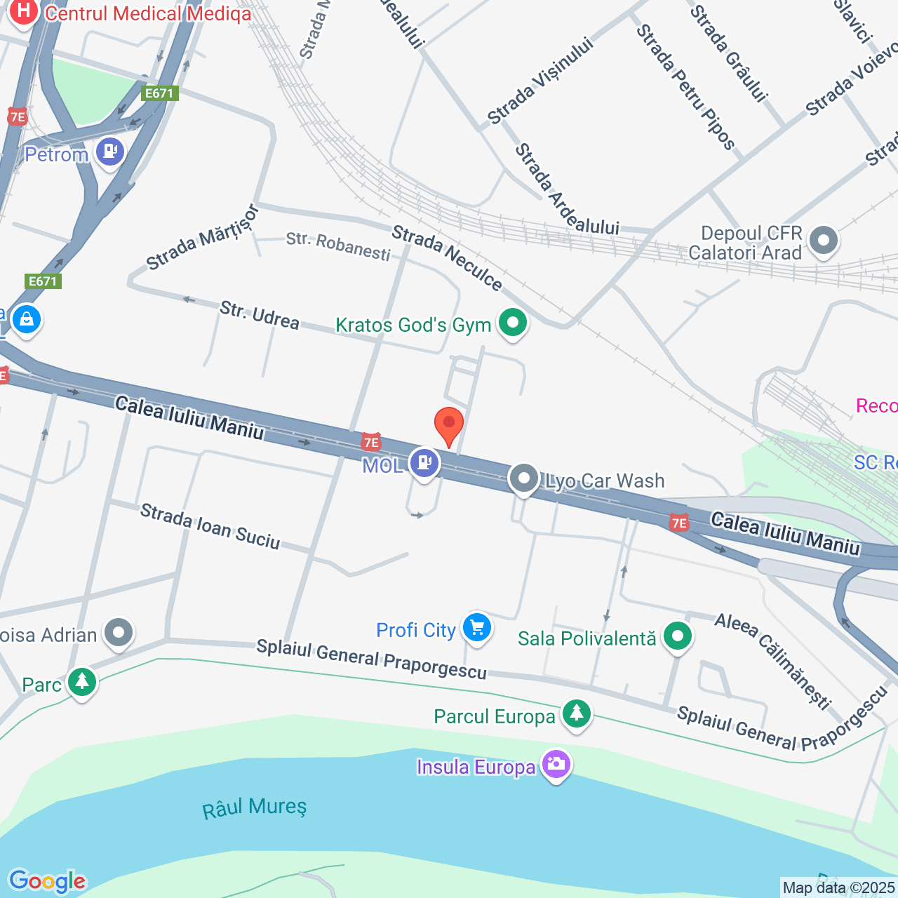 Poza harta streetview, zoom 16, adresa Arad, Calea Iuliu Maniu, Nr. 55, , judetul