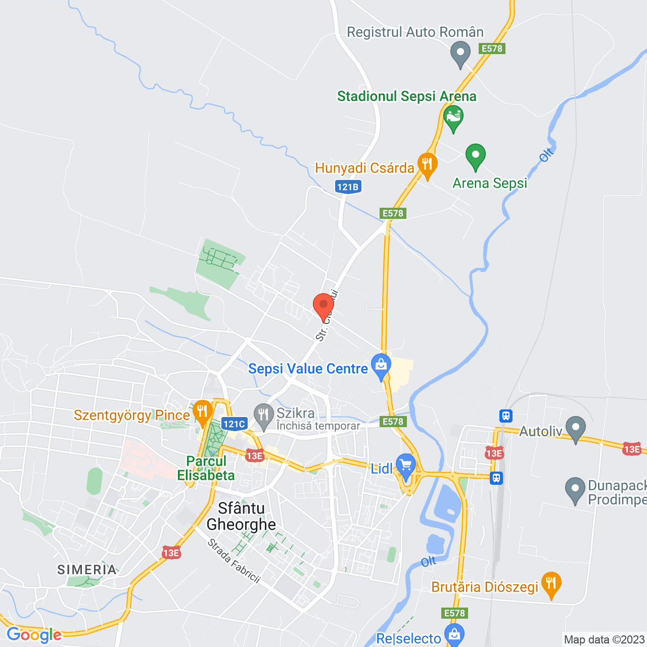 Poza harta streetview, zoom 14, adresa Str. Ciucului 89, Sfântu Gheorghe , , judetul