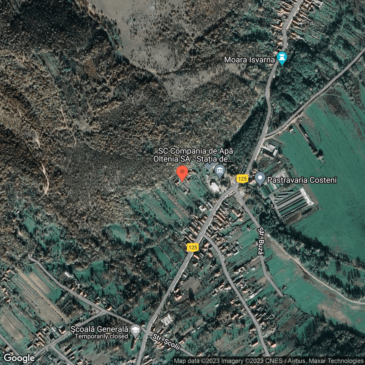 Poza harta hybrid, zoom 16, adresa Costeni Tismana, , judetul