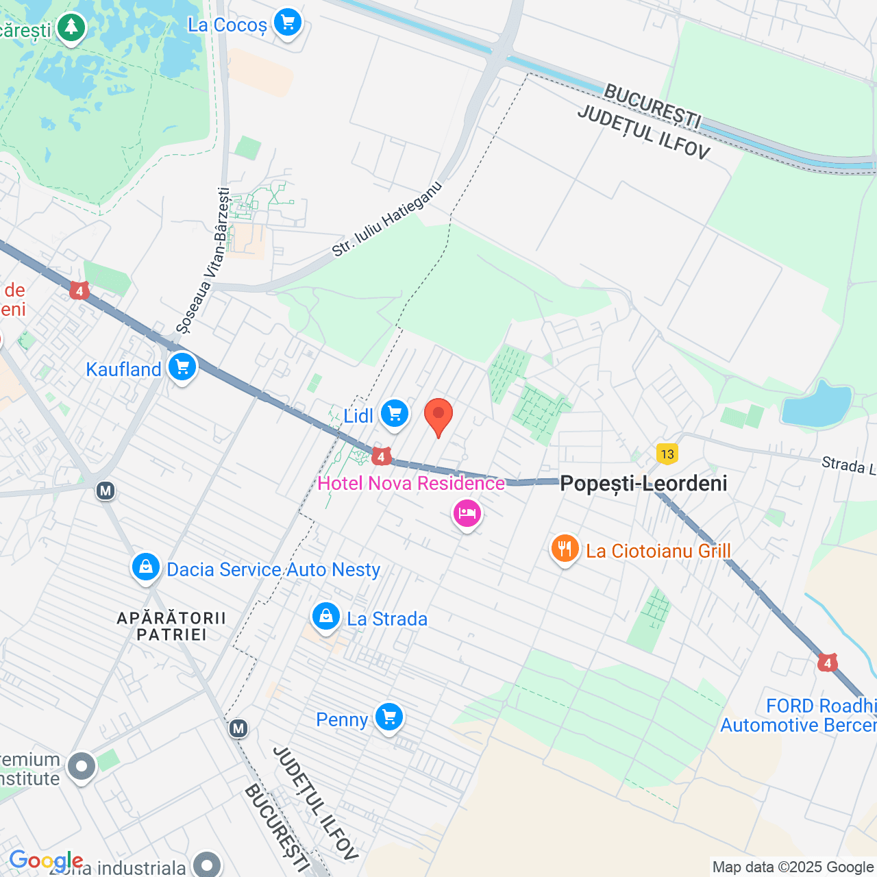 Poza harta streetview, zoom 14, adresa Popesti-Leordeni, str. Sfantul Ioan, nr.10, , judetul