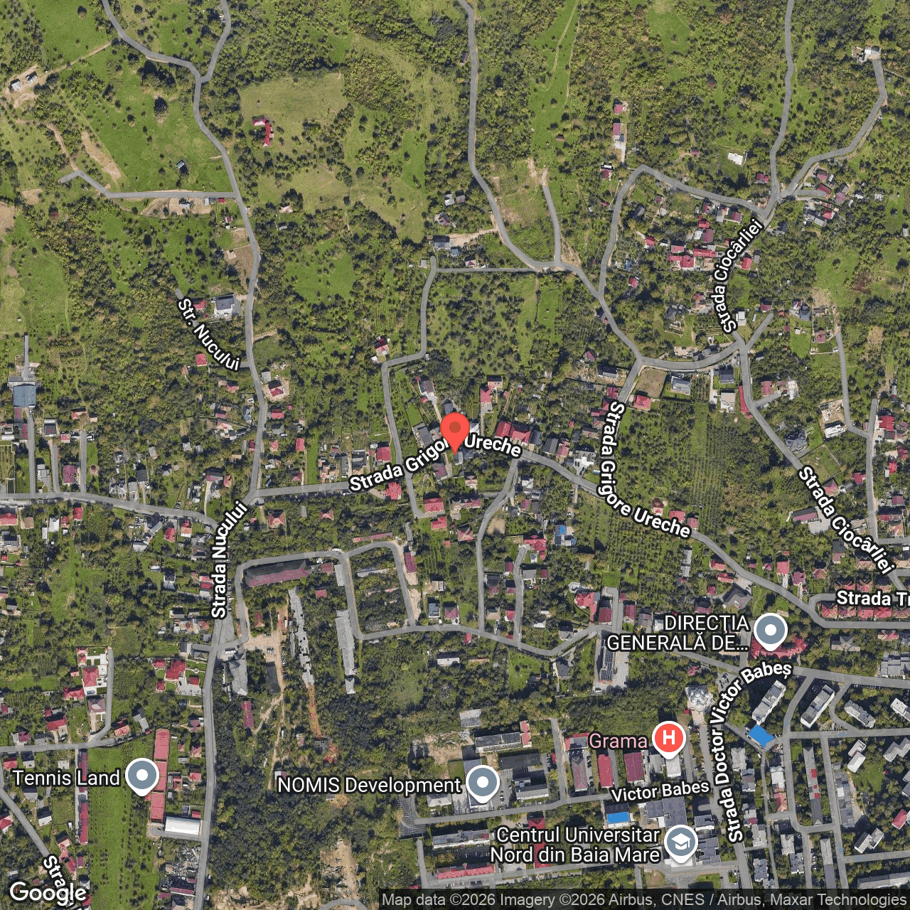 Poza harta hybrid, zoom 16, adresa Baia Mare, str. Grigore Ureche, nr, 25A, jud. Maramureș, , judetul
