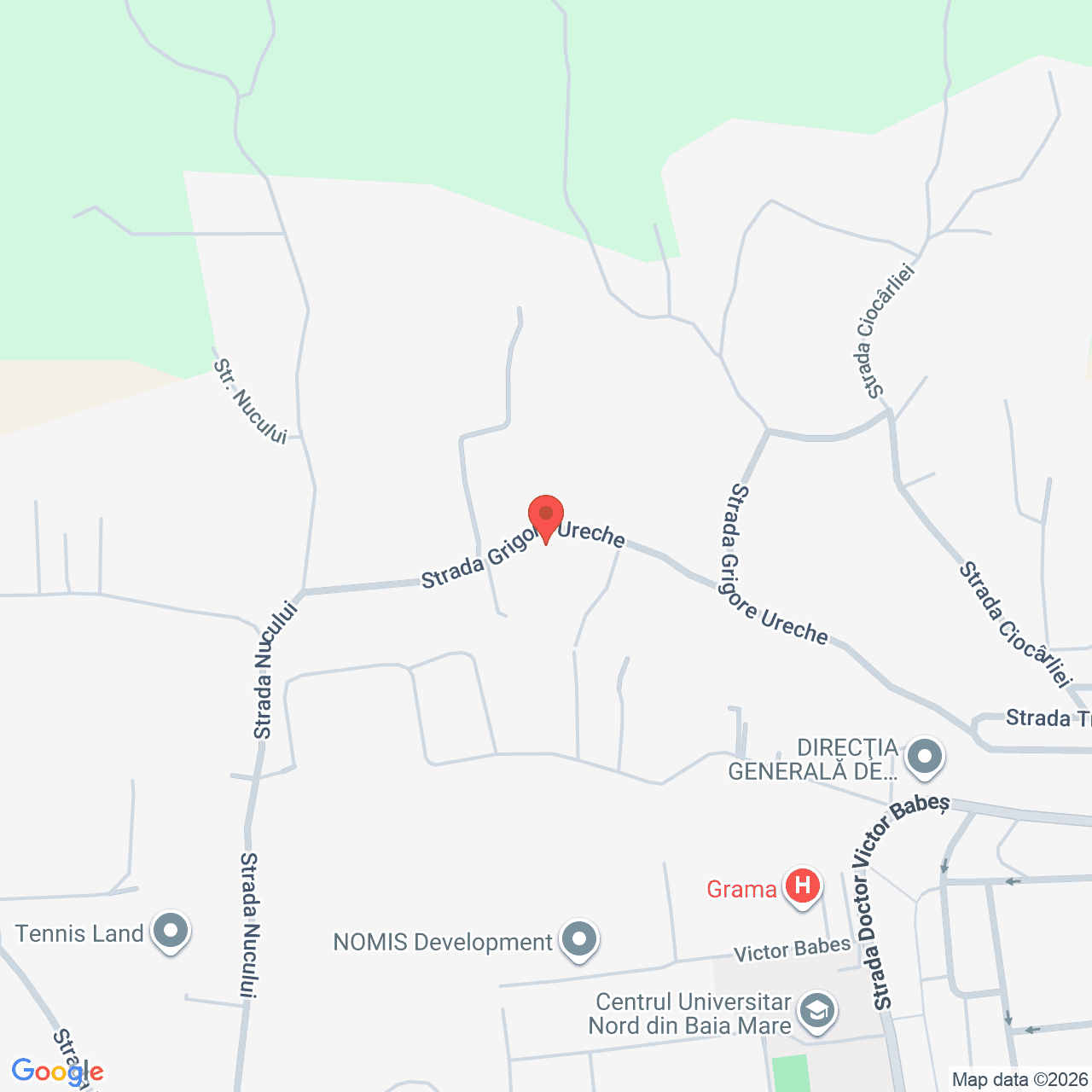 Poza harta streetview, zoom 16, adresa Baia Mare, str. Grigore Ureche, nr, 25A, jud. Maramureș, , judetul
