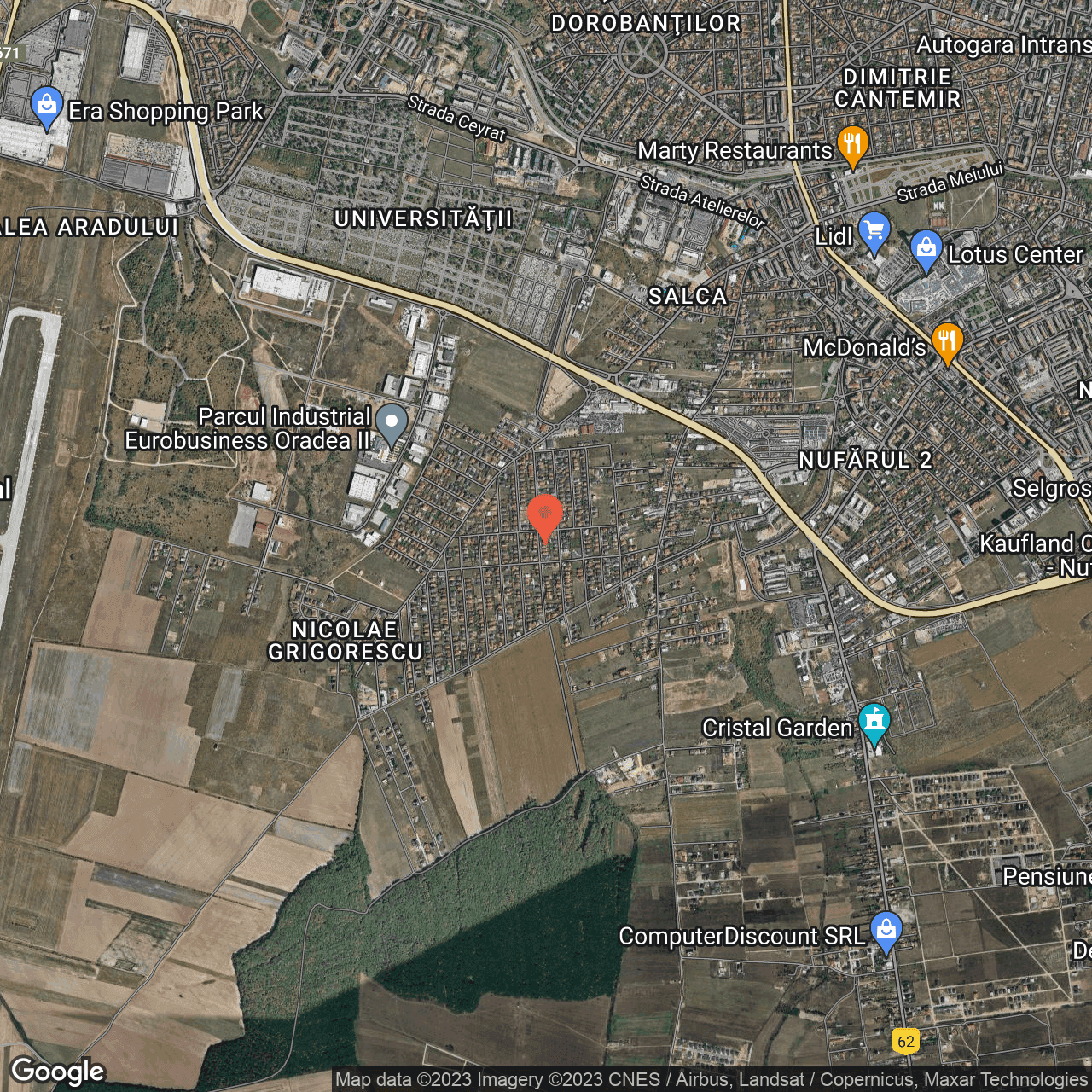 Poza harta hybrid, zoom 14, adresa Oradea str. Mircea Zaciu, nr. 31, , judetul