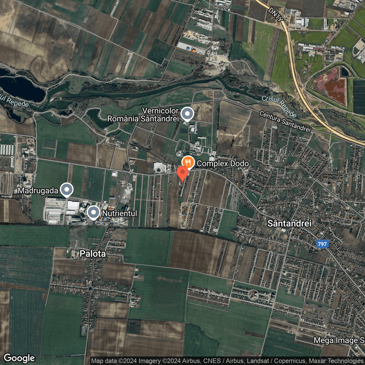 Poza harta hybrid, zoom 14, adresa Santandrei Bihor, , judetul