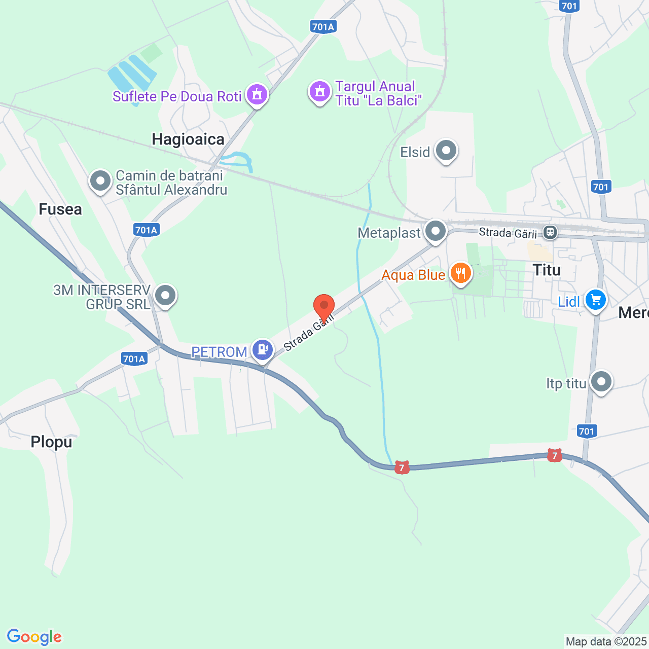 Poza harta streetview, zoom 14, adresa strada Garii Titu Dambovita, , judetul