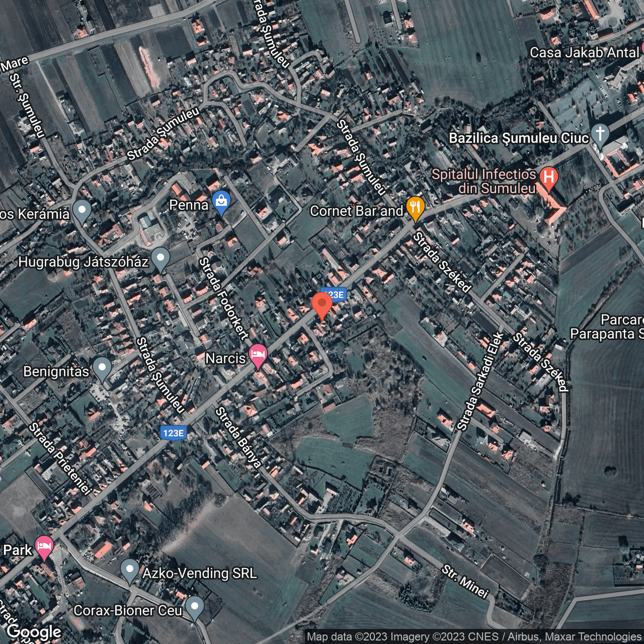 Poza harta hybrid, zoom 16, adresa Miercurea-Ciuc, str.Szek, nr.102, , judetul