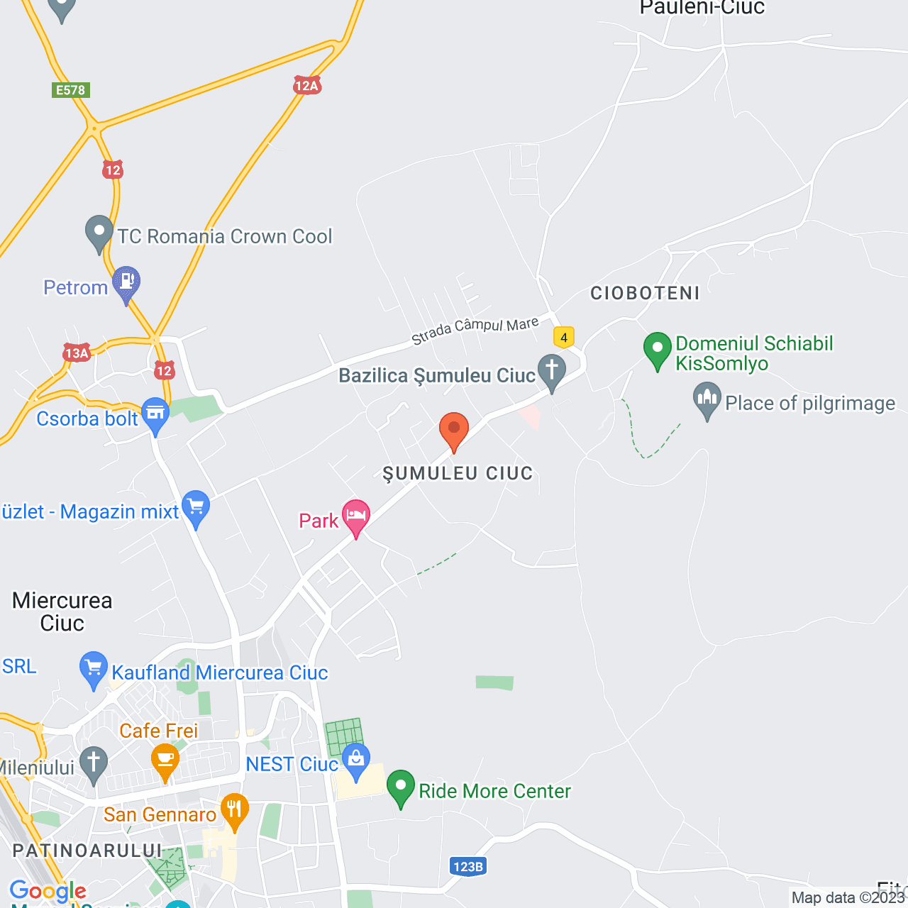 Poza harta streetview, zoom 14, adresa Miercurea-Ciuc, str.Szek, nr.102, , judetul