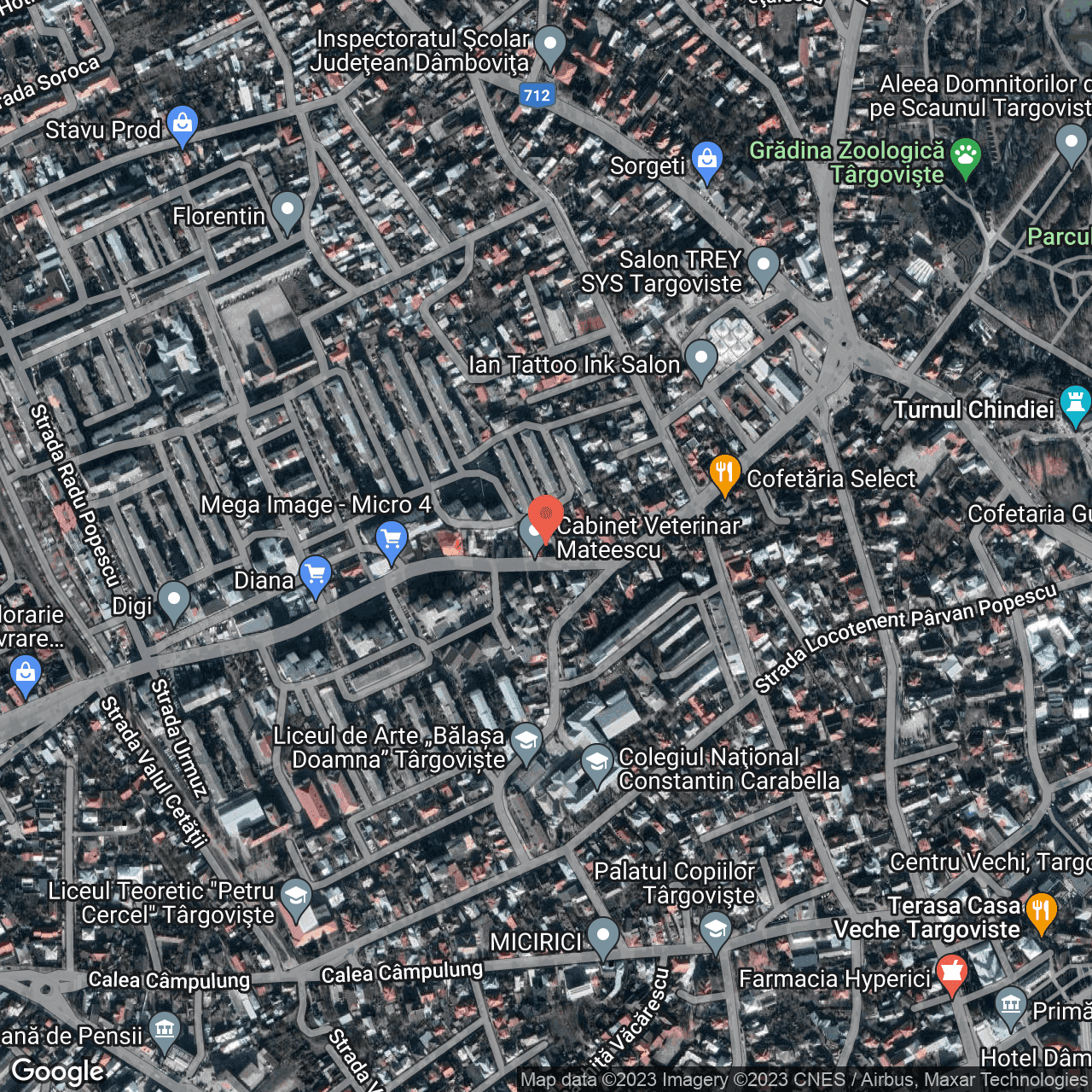 Poza harta hybrid, zoom 16, adresa Targoviste, , judetul