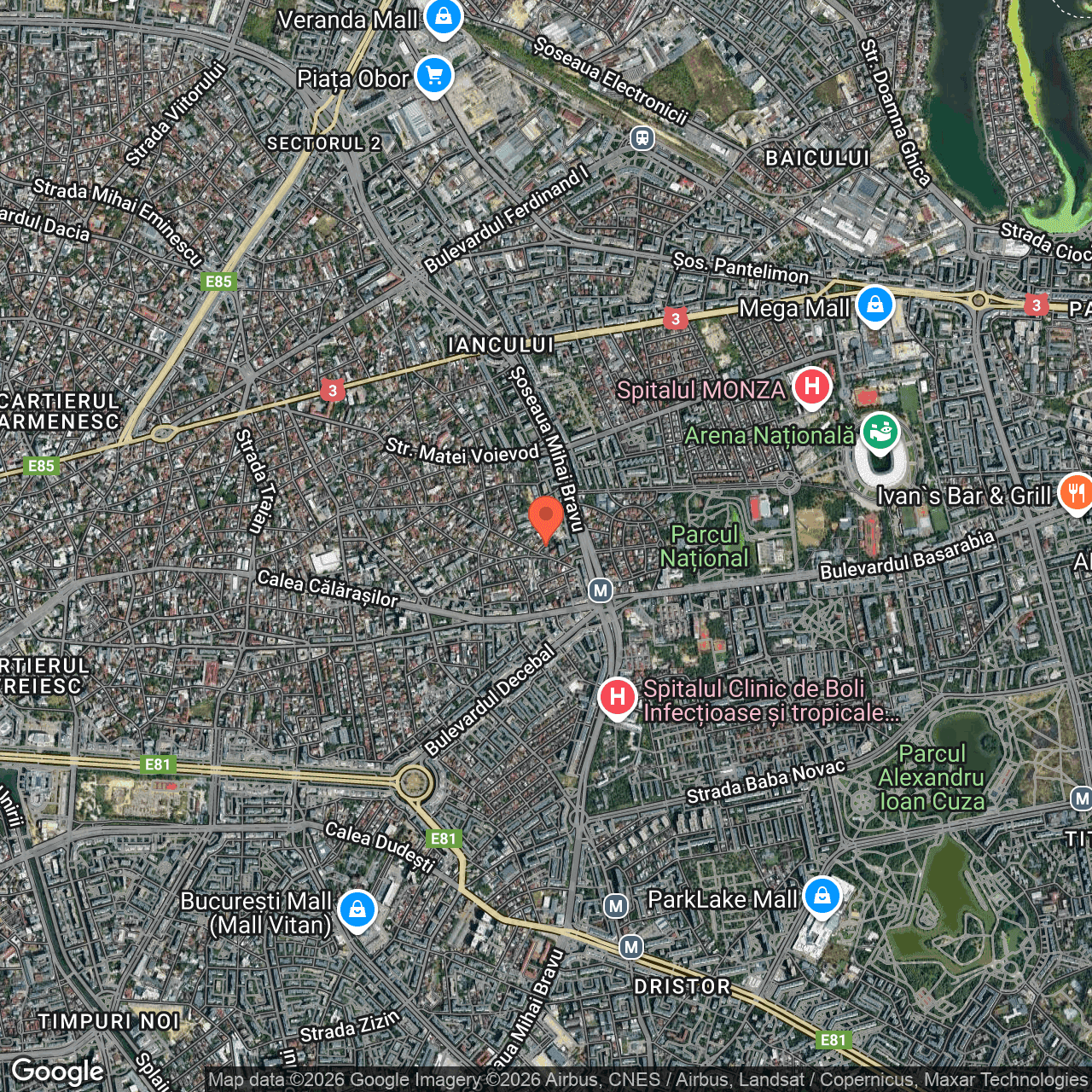 Poza harta hybrid, zoom 14, adresa Strada Mieilor, Bucuresti , , judetul