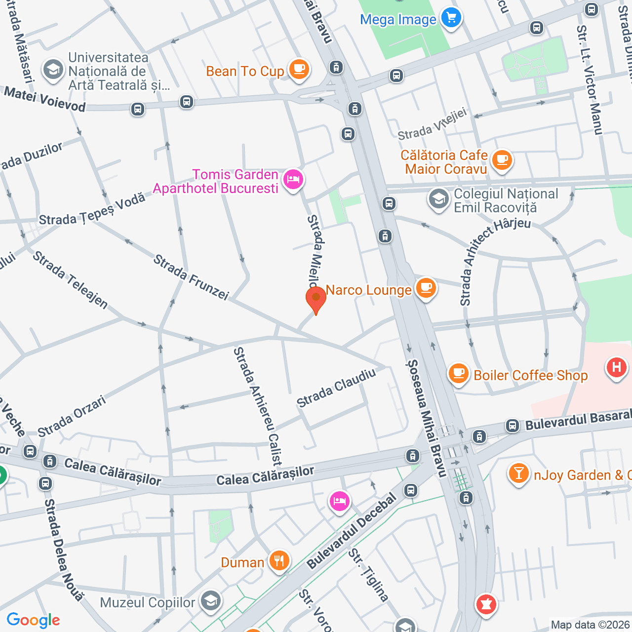 Poza harta streetview, zoom 16, adresa Strada Mieilor, Bucuresti , , judetul