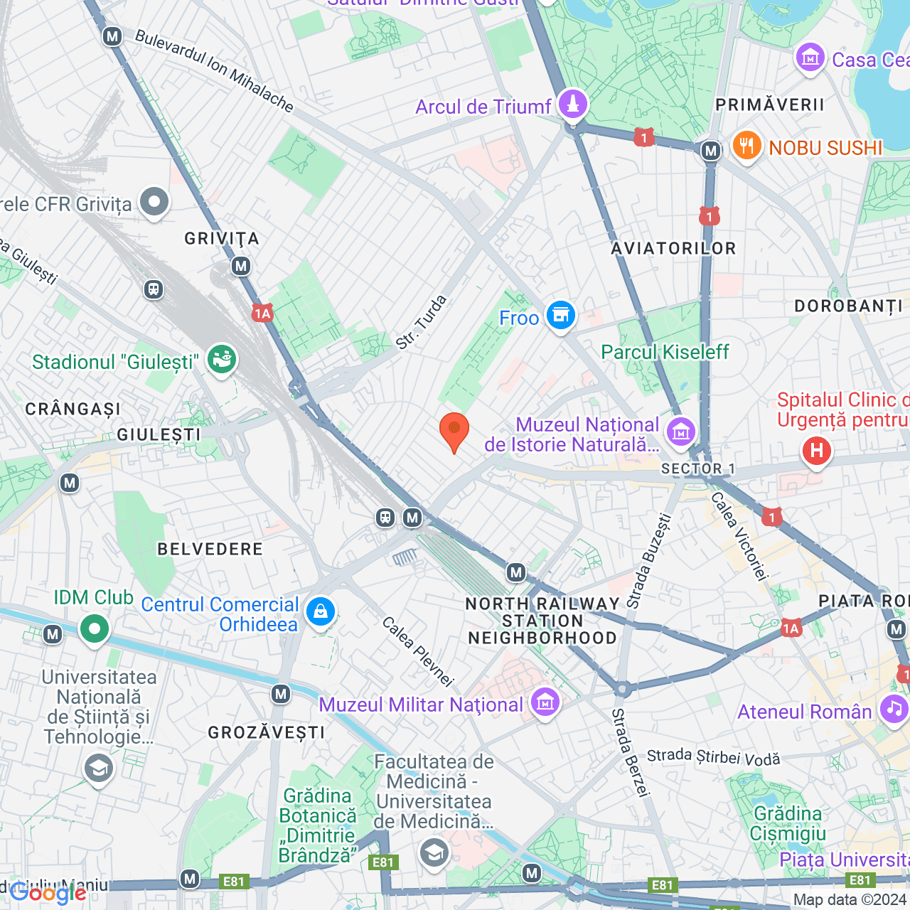 Poza harta streetview, zoom 14, adresa Bucuresti, Sectorul 1, Str. Comana, nr.11, , judetul