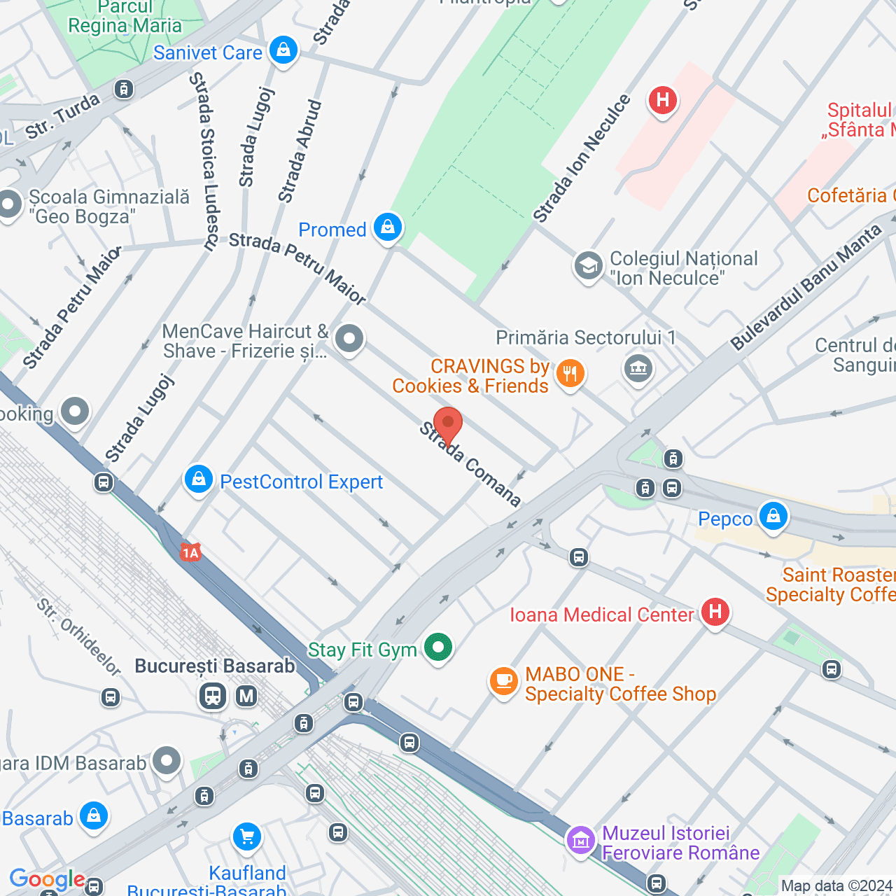 Poza harta streetview, zoom 16, adresa Bucuresti, Sectorul 1, Str. Comana, nr.11, , judetul
