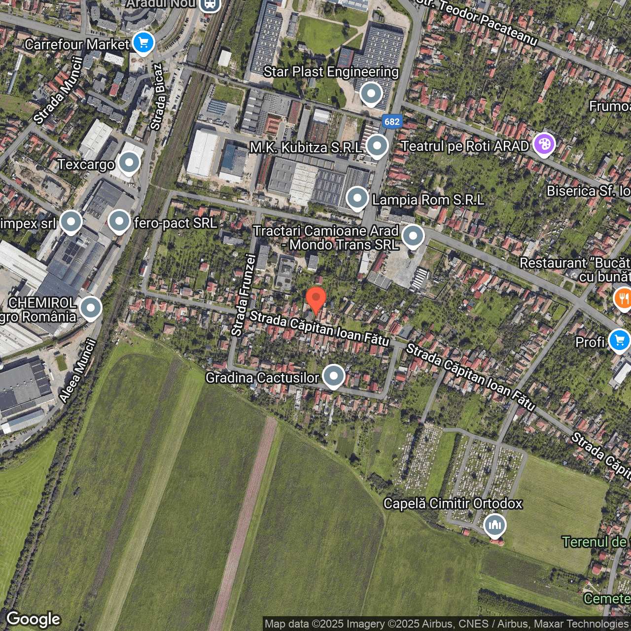 Poza harta hybrid, zoom 16, adresa Sanicolaul Mic, str. Cpt. Ioan Fatu, nr. 27 A, , judetul