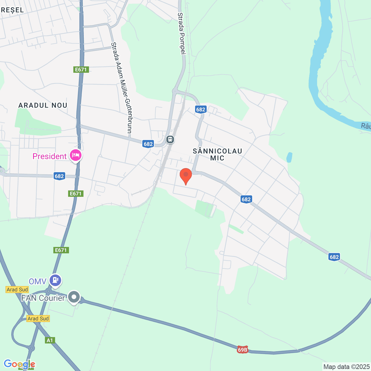 Poza harta streetview, zoom 14, adresa Sanicolaul Mic, str. Cpt. Ioan Fatu, nr. 27 A, , judetul