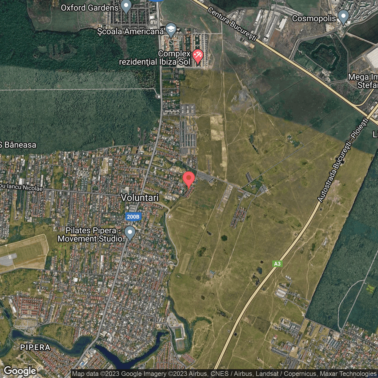 Poza harta hybrid, zoom 14, adresa Voluntari, str. Titu Maiorescu, nr. 34, , judetul