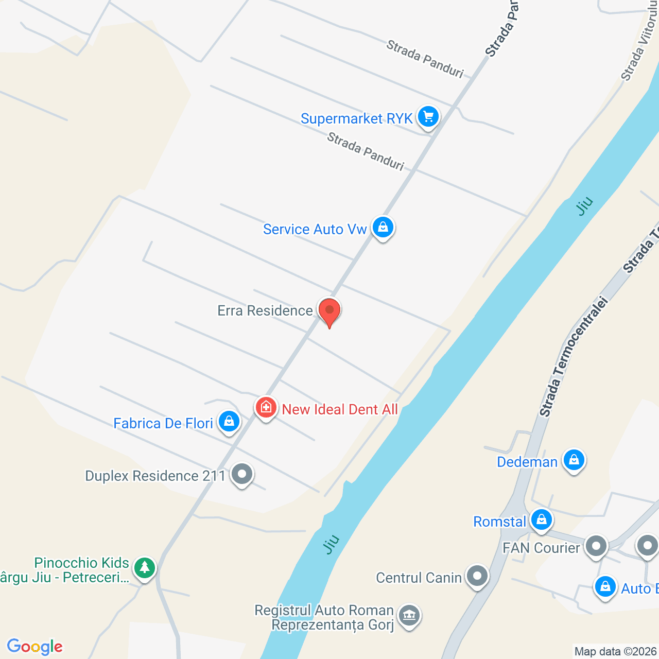 Poza harta streetview, zoom 16, adresa Tg. Jiu, str. Panduri, nr. 181, jud. Gorj, , judetul