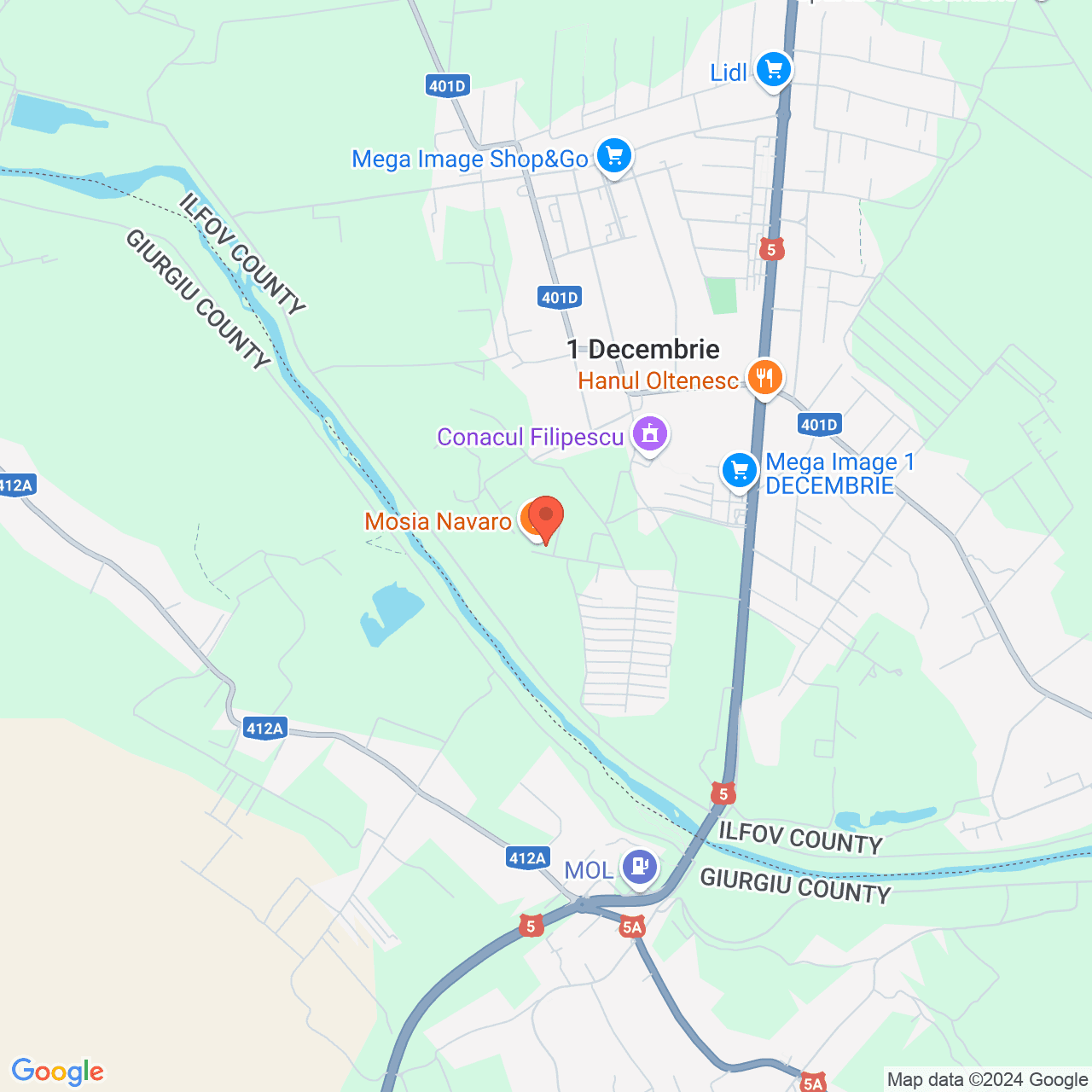 Poza harta streetview, zoom 14, adresa 1 Decembrie Ilfov, , judetul