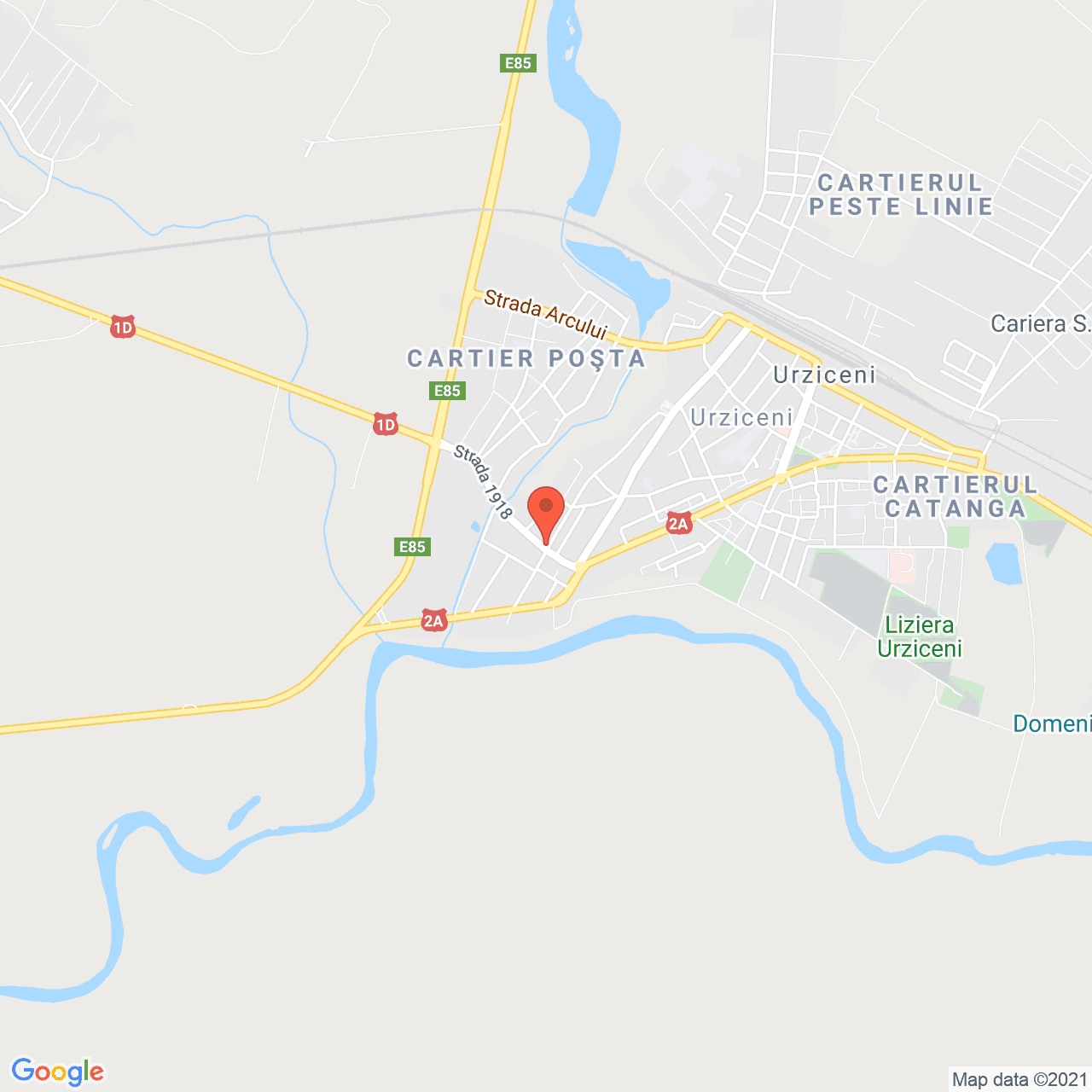 Poza harta streetview, zoom 14, adresa Urziceni, Urziceni, judetul Ialomita