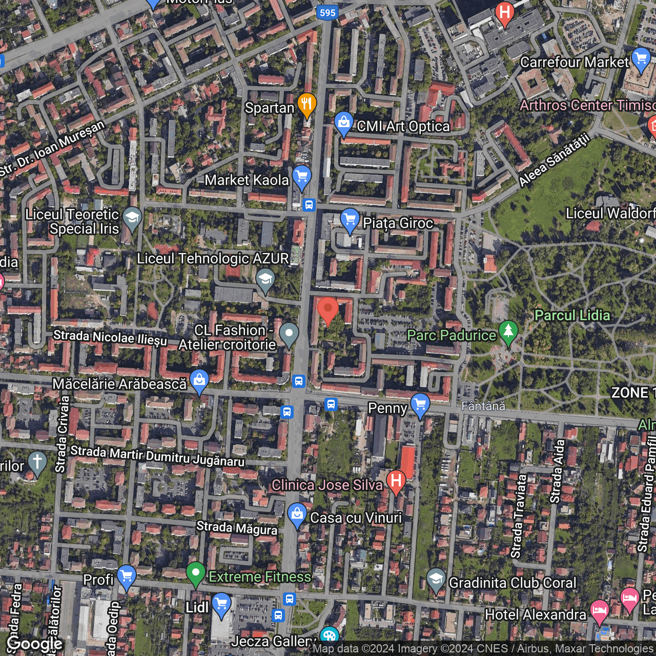 Poza harta hybrid, zoom 16, adresa Timișoara, str. Elena Nicoară nr. 16, , judetul