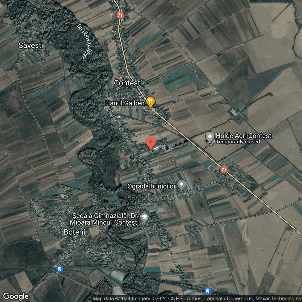 Poza harta hybrid, zoom 14, adresa Contesti Dambovita, , judetul