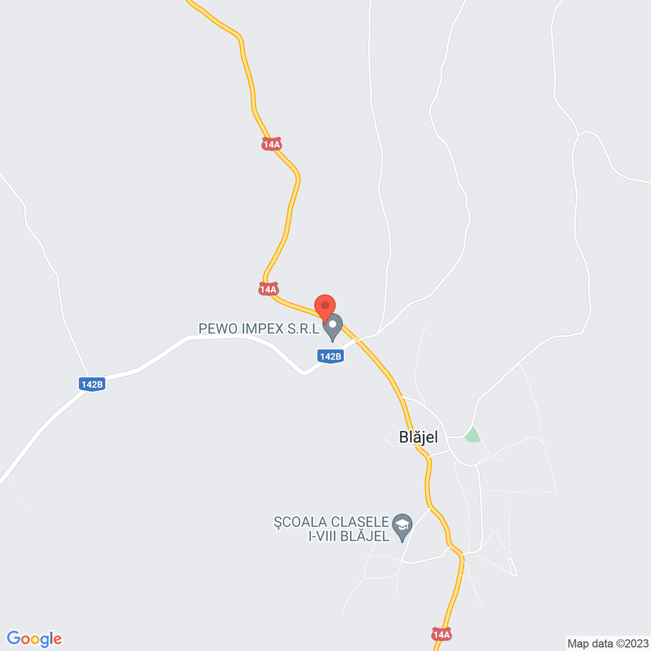 Poza harta streetview, zoom 14, adresa Blăjel, strada Tudor Vladimirescu, nr. 2A, , judetul