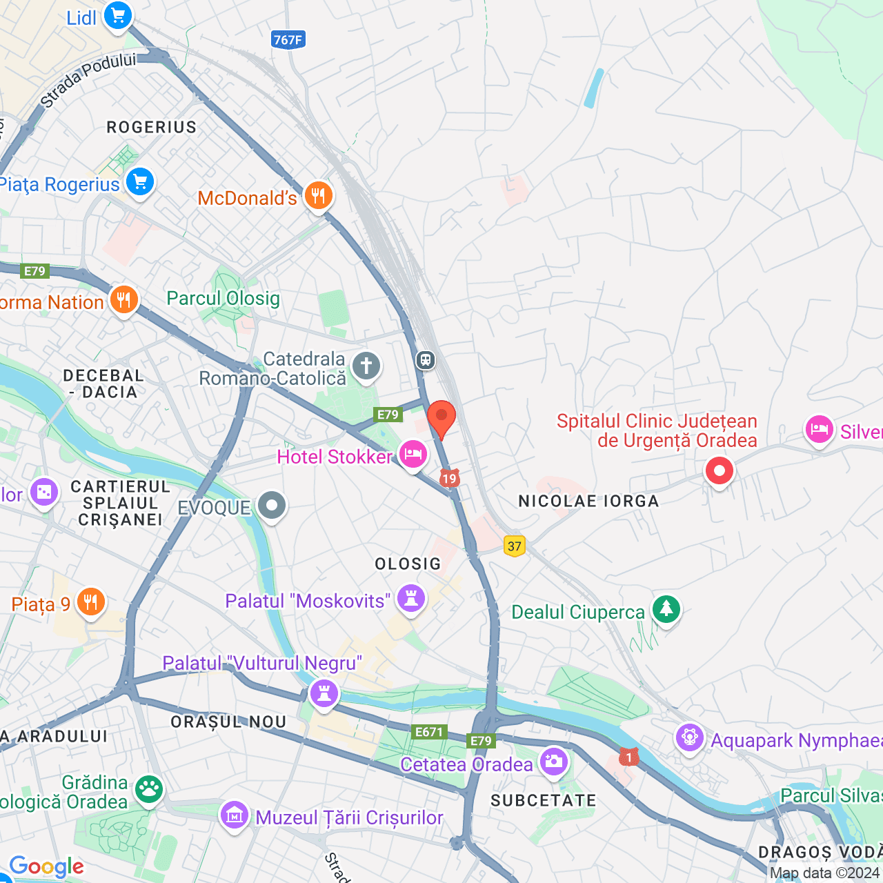 Poza harta streetview, zoom 14, adresa Oradea str. Republicii, nr. 73, , judetul