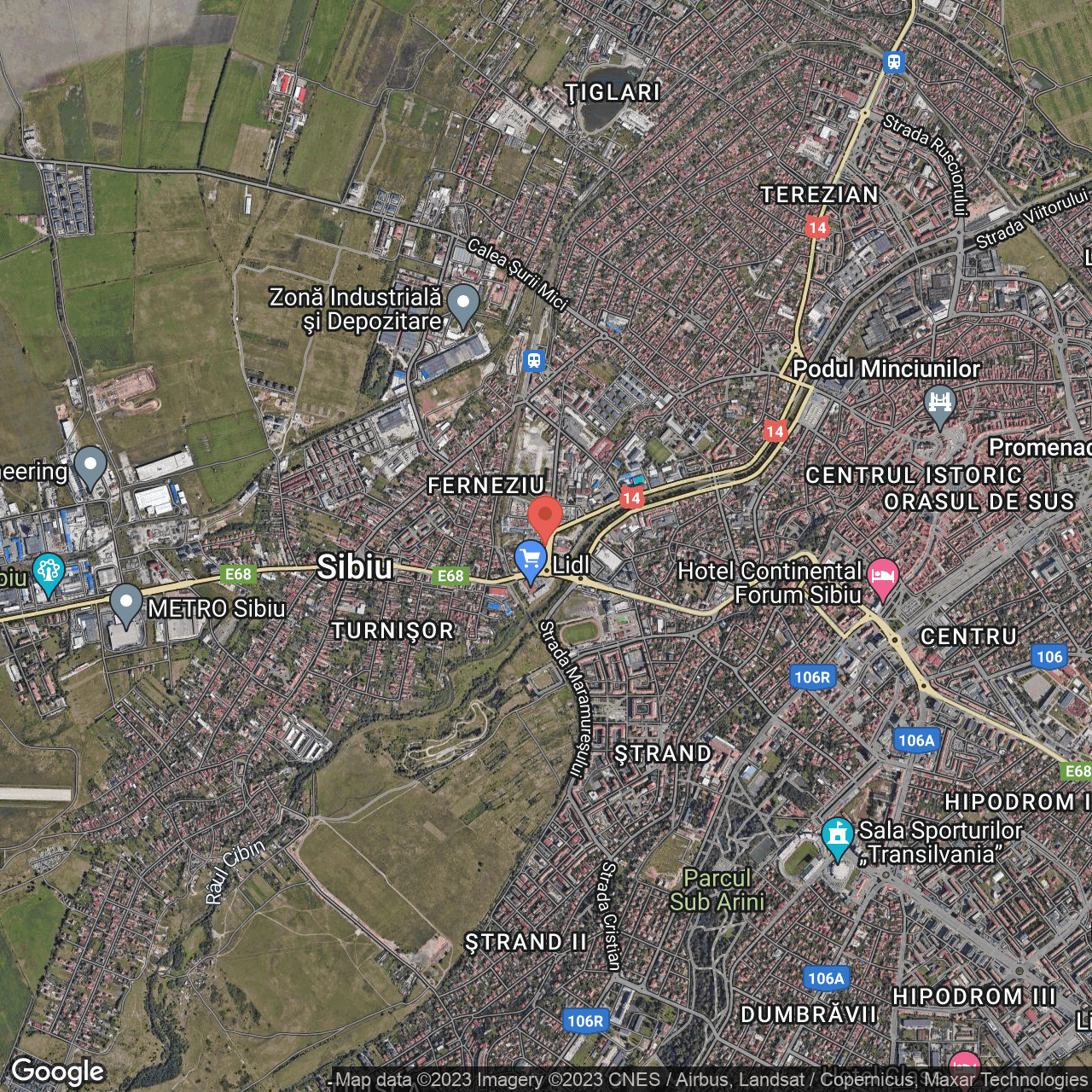 Poza harta hybrid, zoom 14, adresa Autogării 1, , judetul