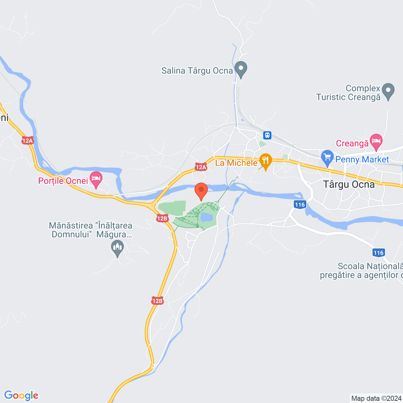 Poza harta streetview, zoom 14, adresa Targu Ocna, Str. Semicercului 7, , judetul