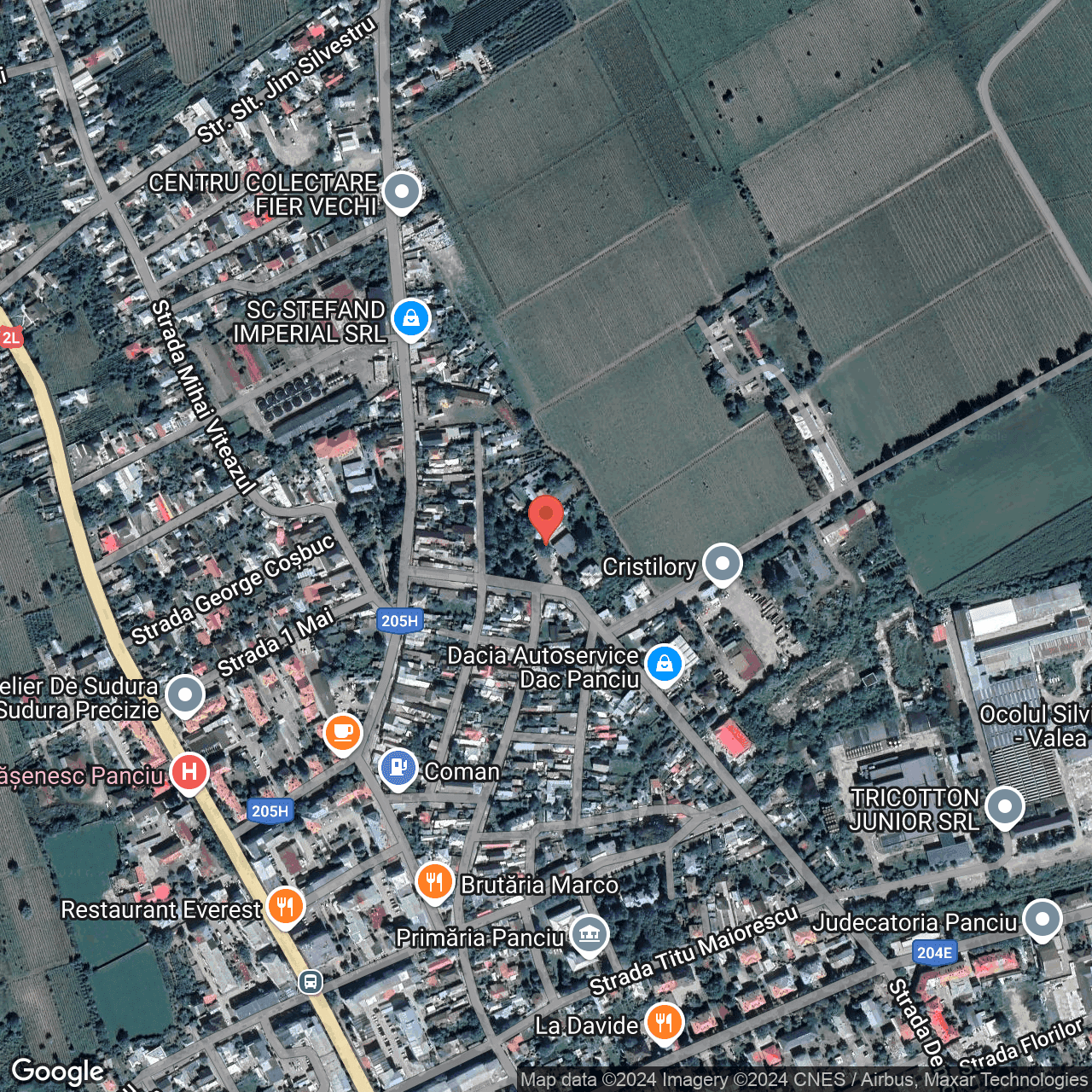 Poza harta hybrid, zoom 16, adresa Panciu, str. Mihail Kogâlniceanu, nr. 24, , judetul