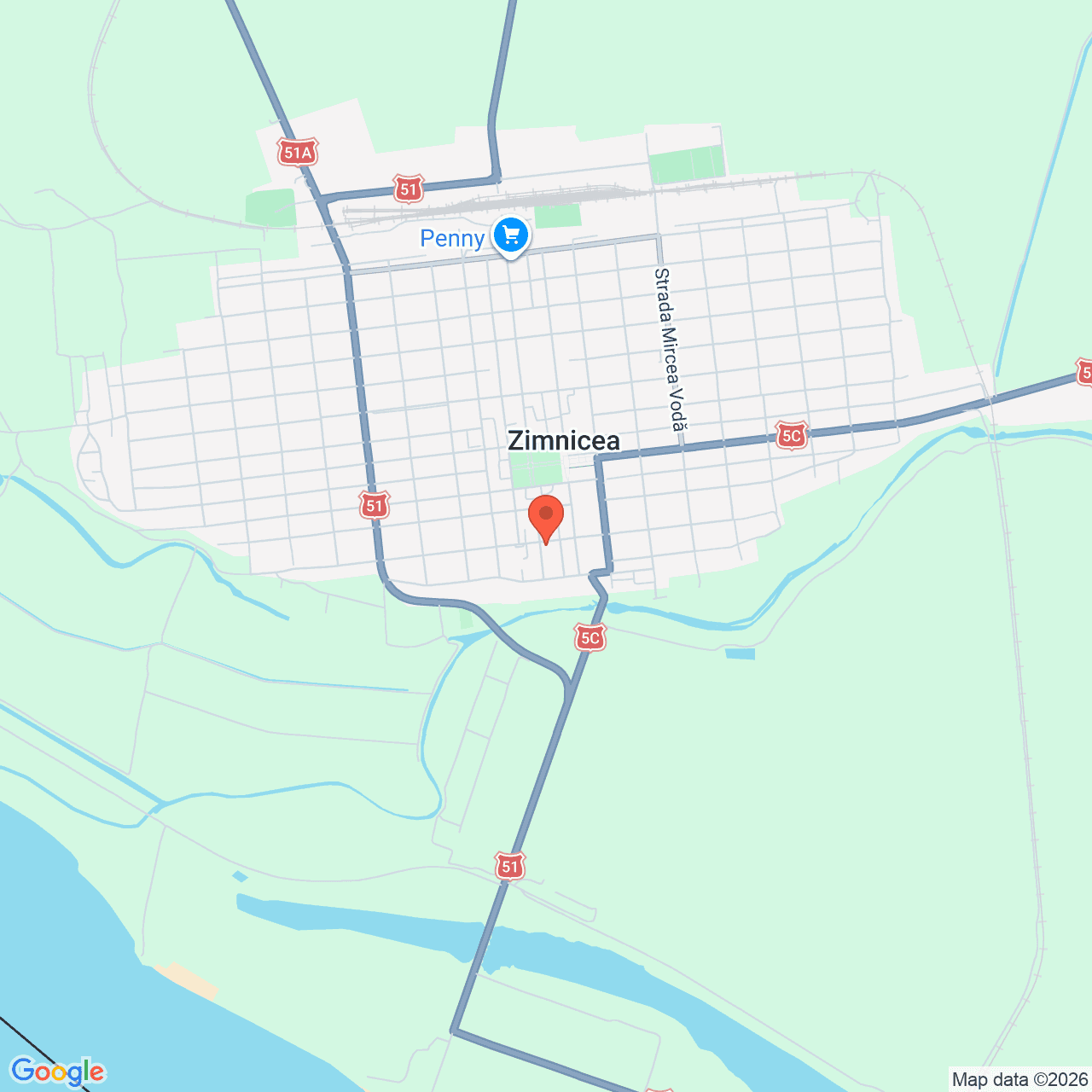 Poza harta streetview, zoom 14, adresa Zimnicea, Str. Trandafirilor nr. 1, , judetul