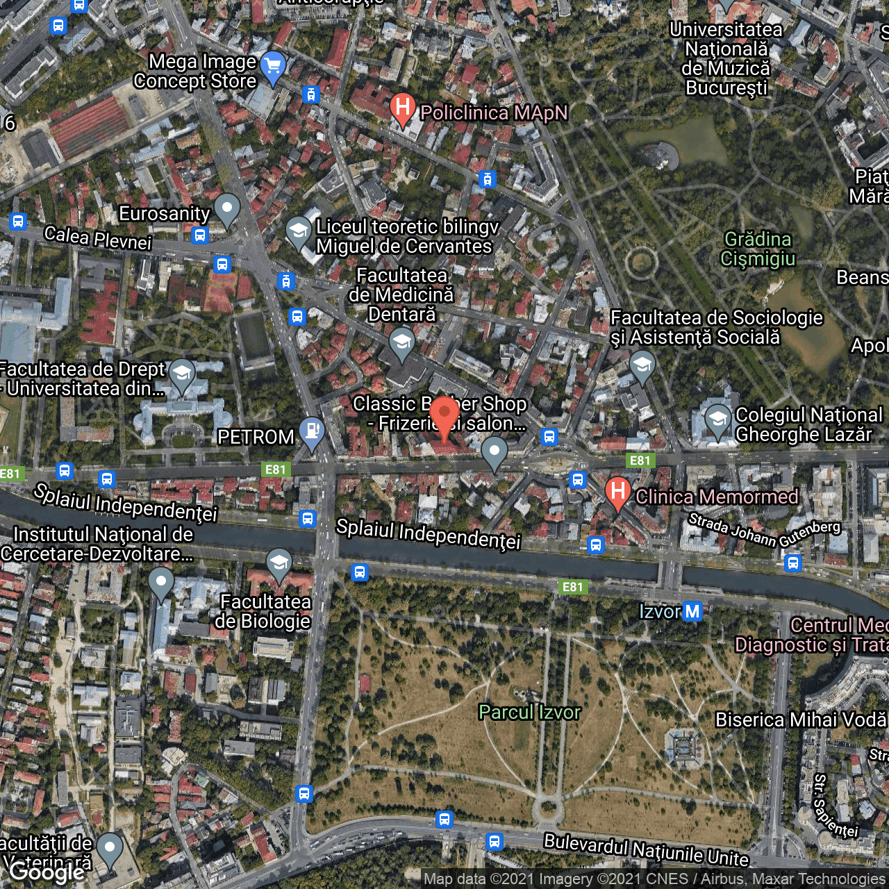 Poza harta hybrid, zoom 16, adresa Mihail Kogalniceanu nr. 12, Bucuresti, judetul Bucuresti Ilfov